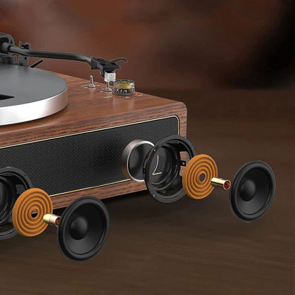 Modern Bluetooth Record Player & Turntable Stand Bundle R517