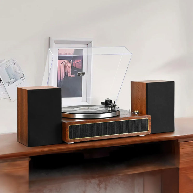 Modern Bluetooth Record Player & Turntable Stand Bundle R517