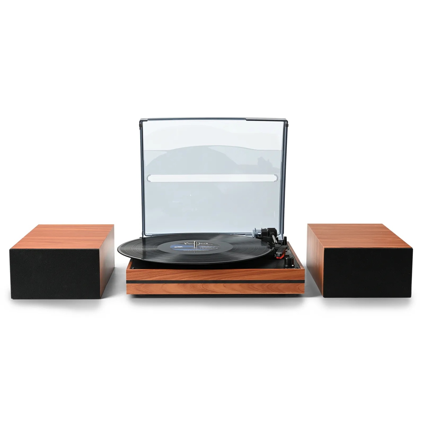Modern Bluetooth Record Player Speaker System & Record Storage Bundle RetroLife R612