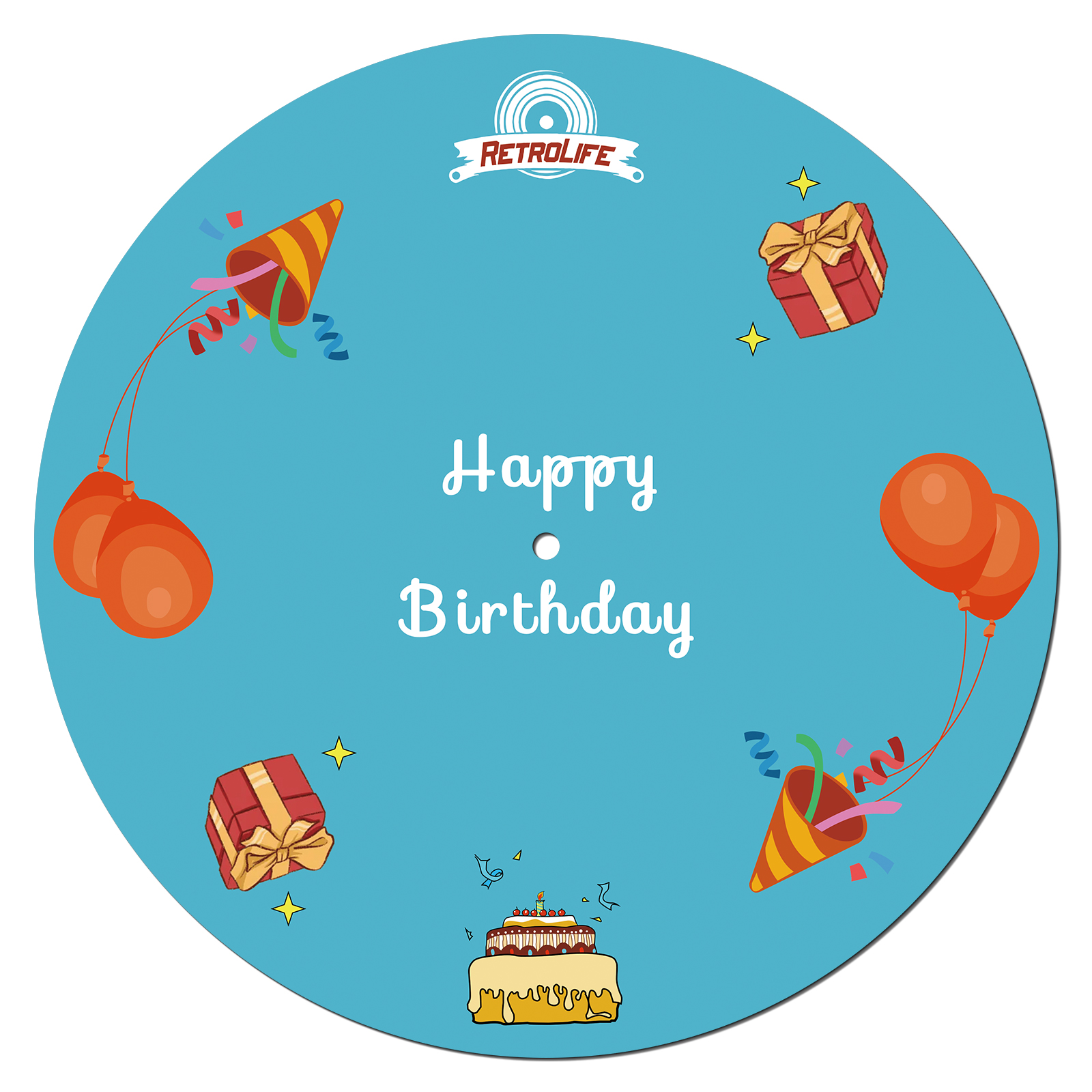 Retrolife Birthday Cake Pattern Vinyl Slip Mat 2mm