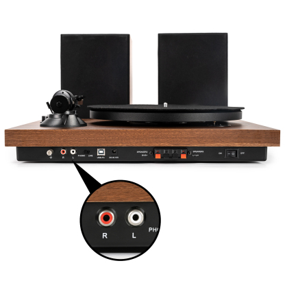 Modern Bluetooth Turntable with External 36W Stereo Speakers & MM Cartridge SY101