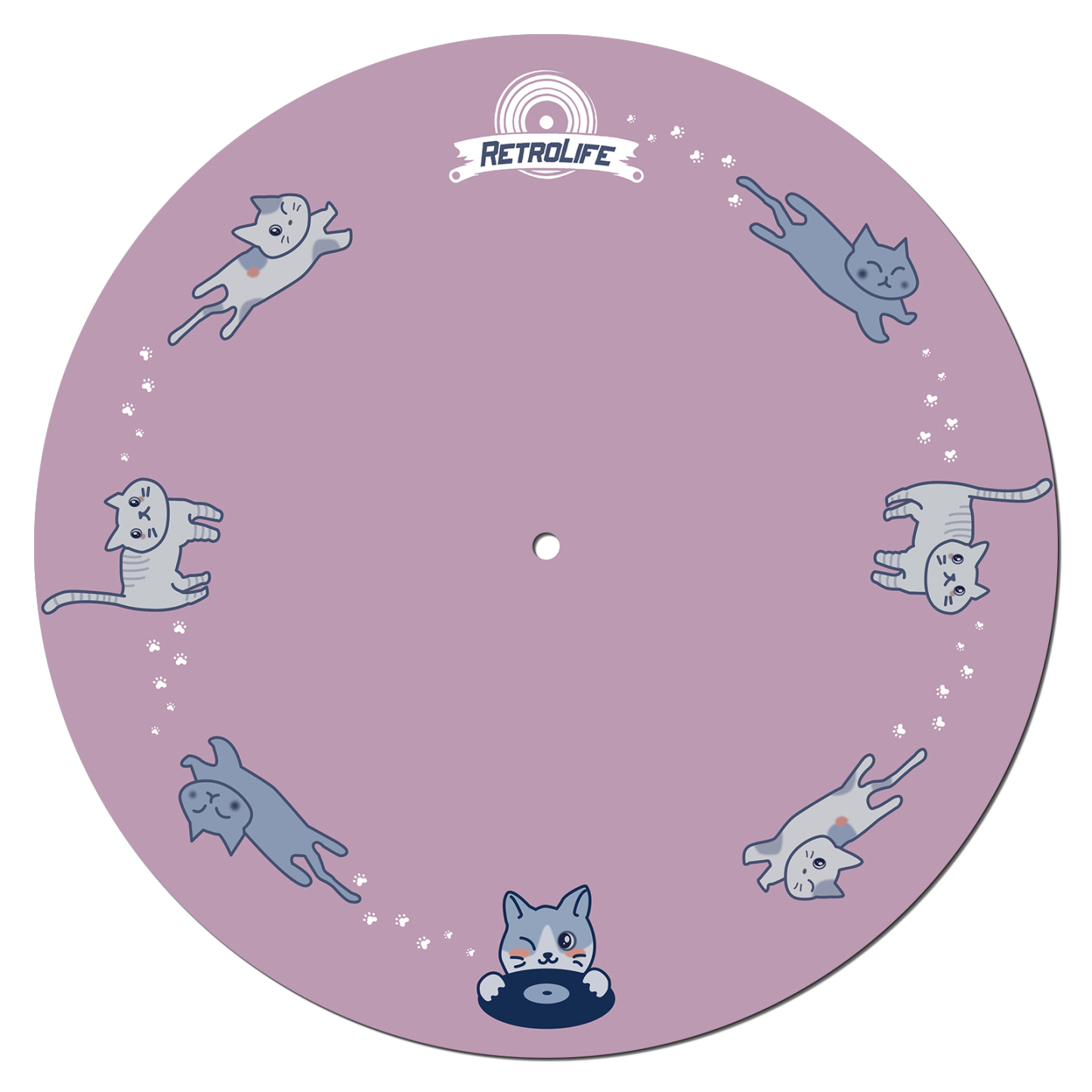 Retrolife Cat Pattern Vinyl Slip Mat 2mm