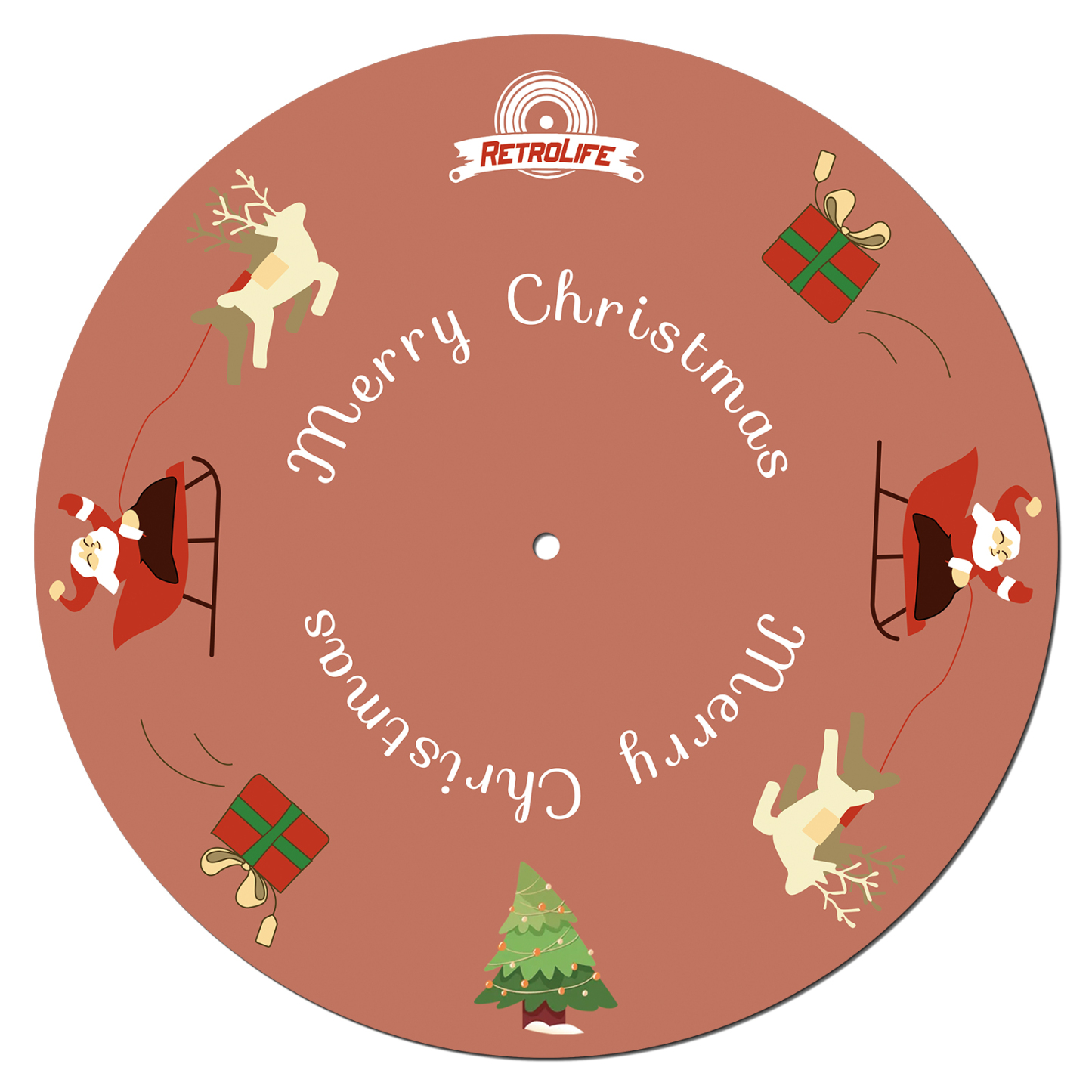 Retrolife Christmas Pattern Vinyl Slip Mat 2mm