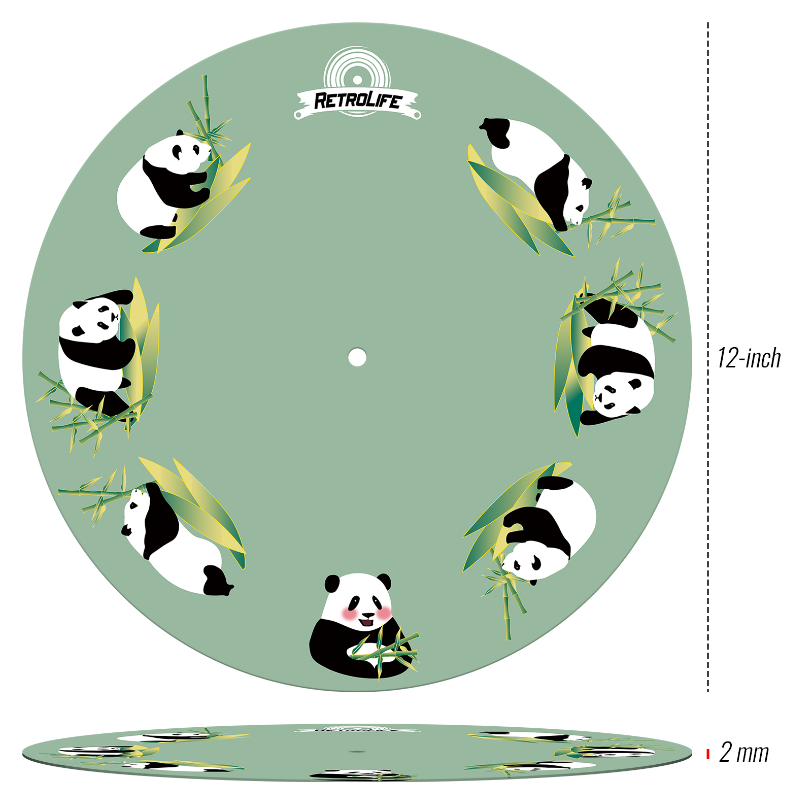 Retrolife Panda Pattern Vinyl Slip Mat 2mm