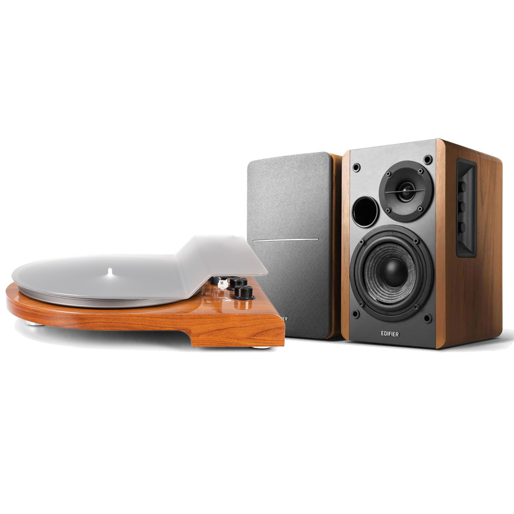 Modern Bluetooth Turntable & Record Player Stand Bundle RetroLife HQKZ-006