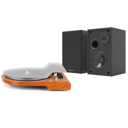 Modern Bluetooth Turntable & Record Player Stand Bundle RetroLife HQKZ-006