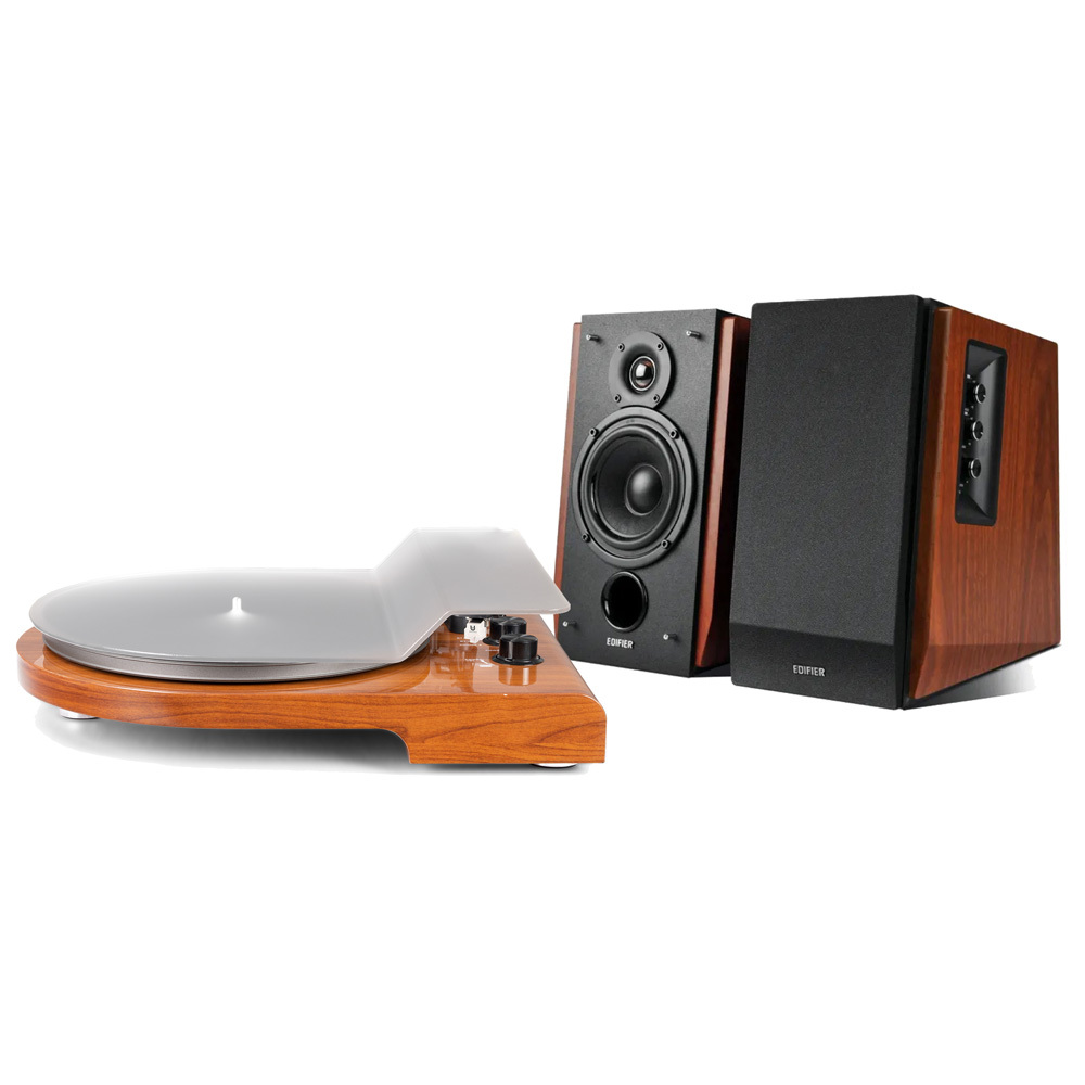 Modern Bluetooth Turntable & Record Player Stand Bundle RetroLife HQKZ-006