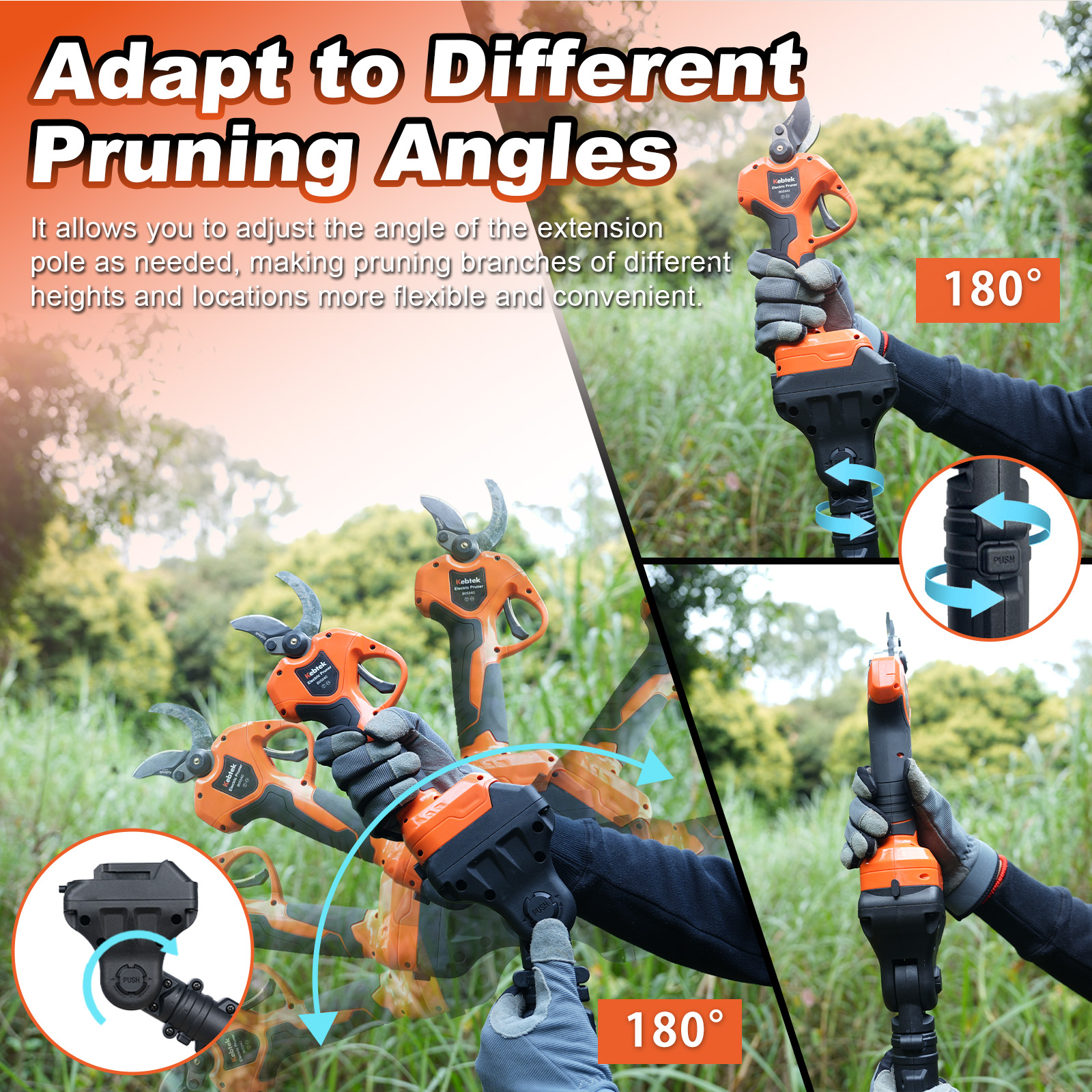 Extendable Pole for B05540 21V 40MM KST Electric Pruner