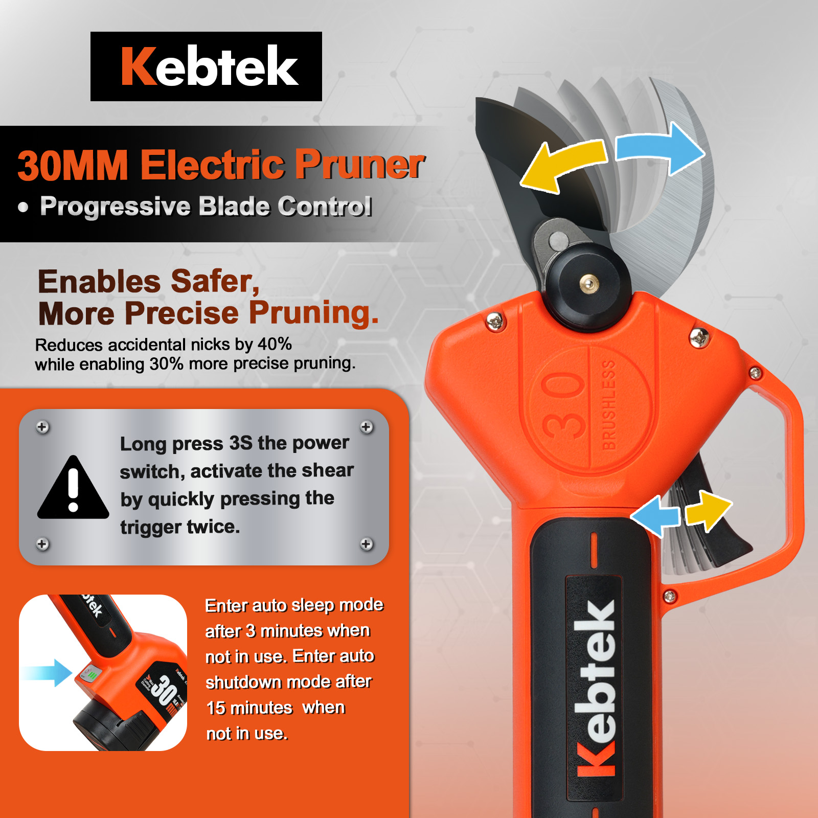 2025 New 16.8V 30MM Kpro Electric Pruner-KT9030