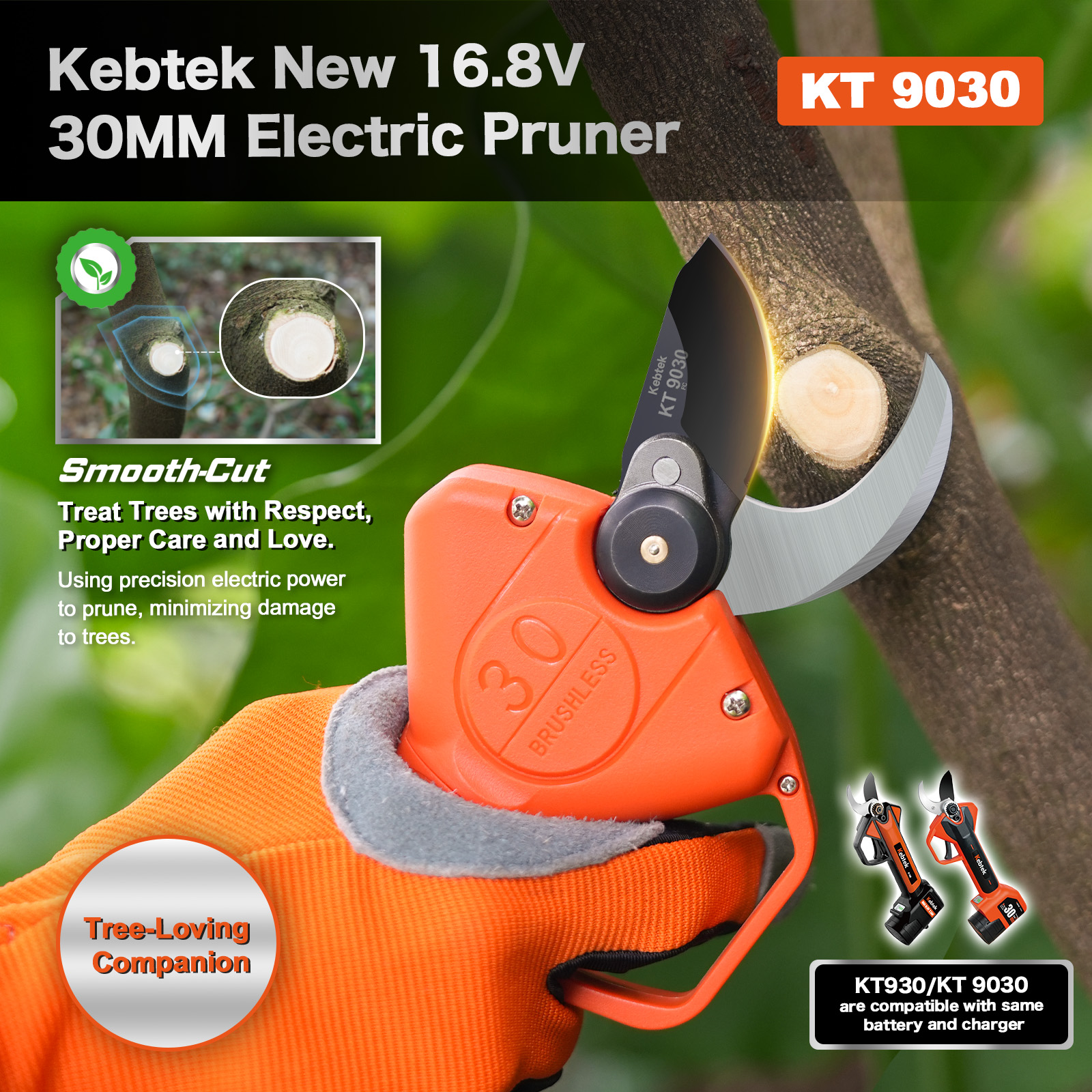 2025 New 16.8V 30MM Kpro Electric Pruner-KT9030