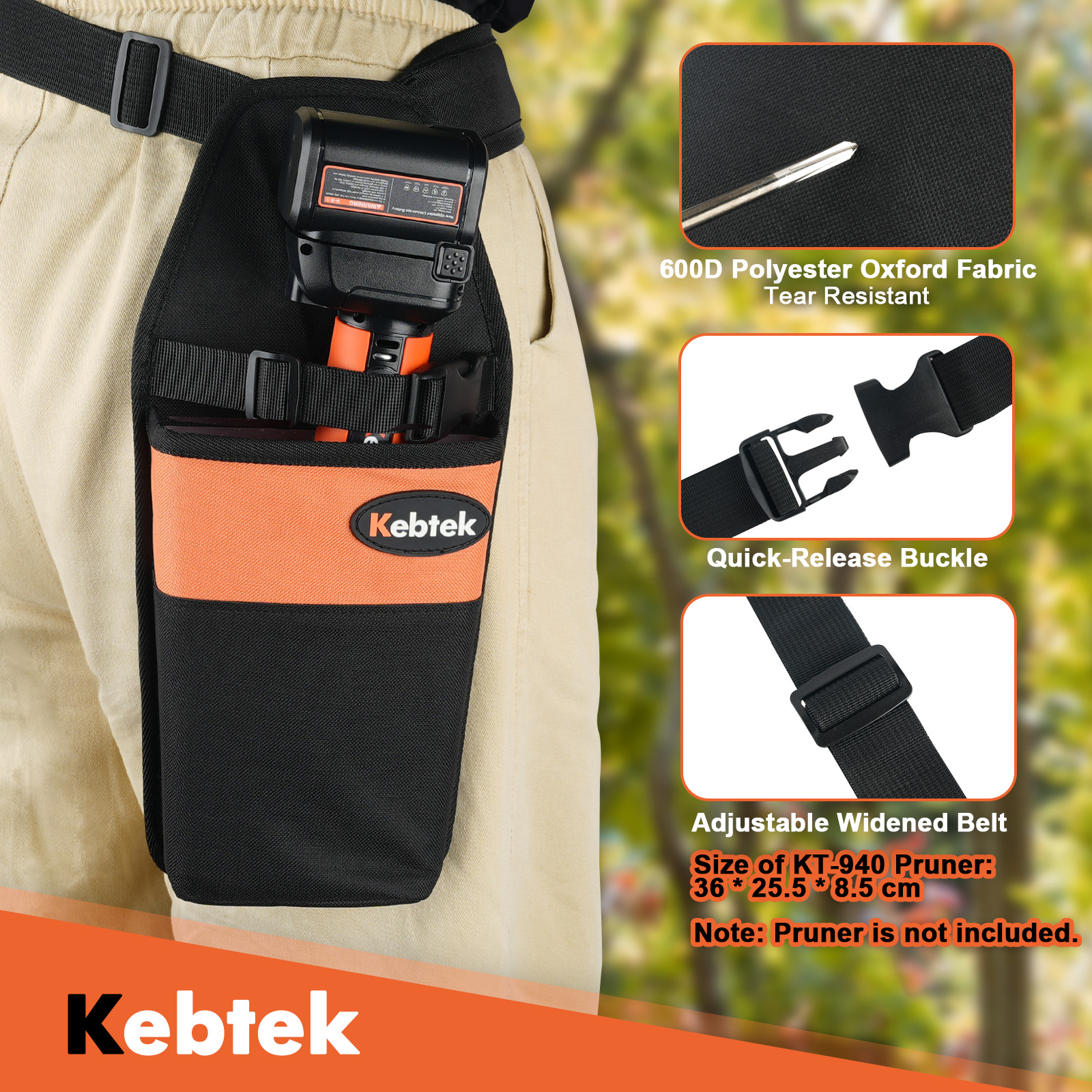 Kebtek 2025 NEW Durable Tool Pouch for Electrci Pruning Shears 