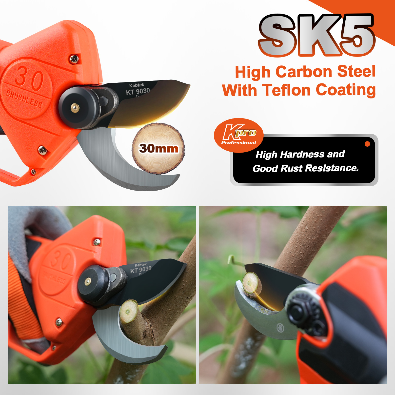 Blade Compatible with KT9030 30MM Electric Pruner