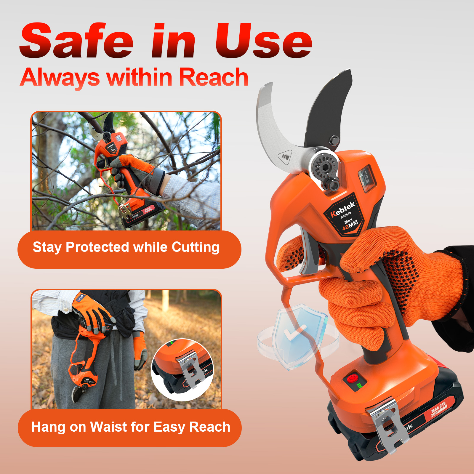 [2026 NEW] 21V 40MM KST Electric Pruning Shears B06640