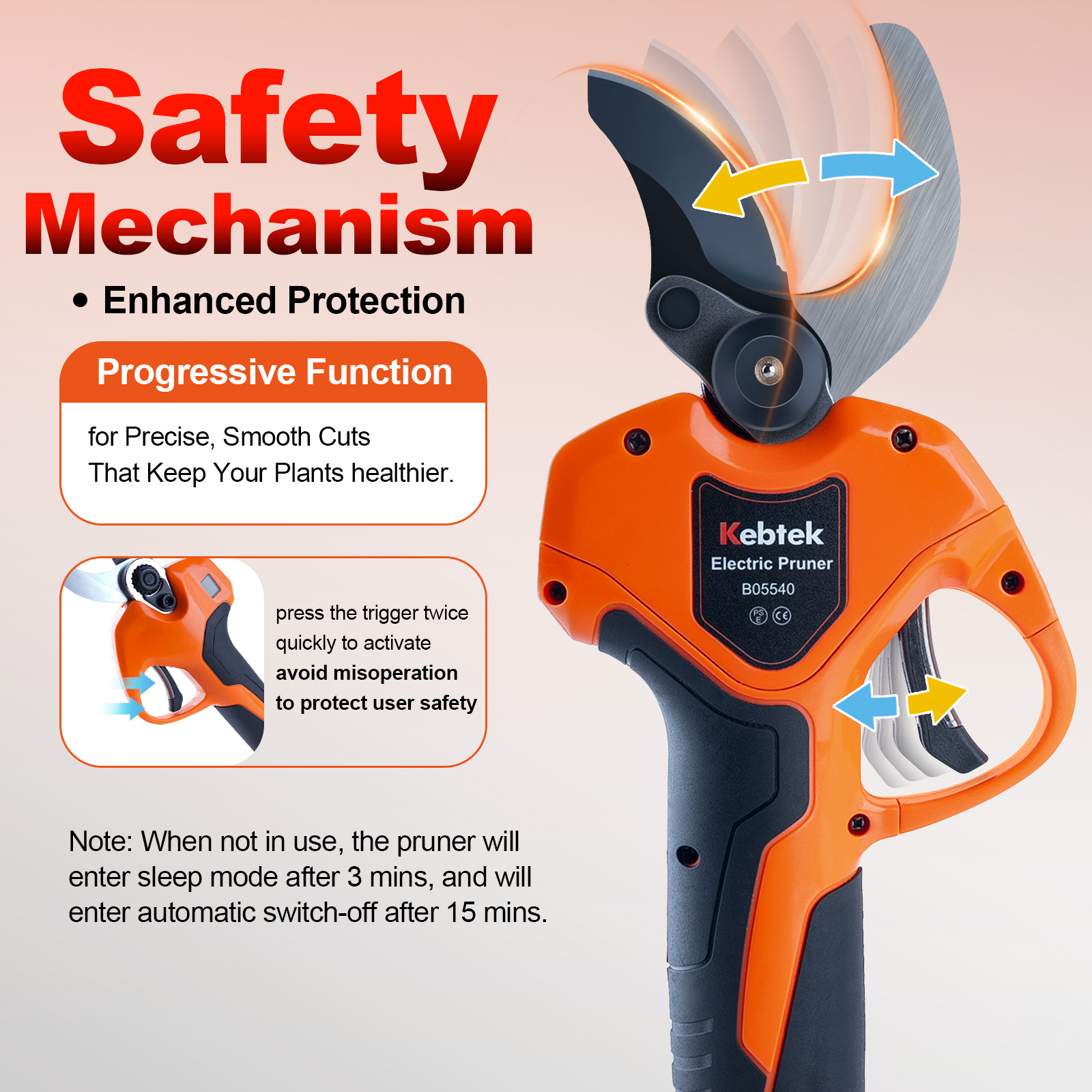  21V 40MM Electric Pruning Shears KST (Only Pruner Body Machine)  B05540-body