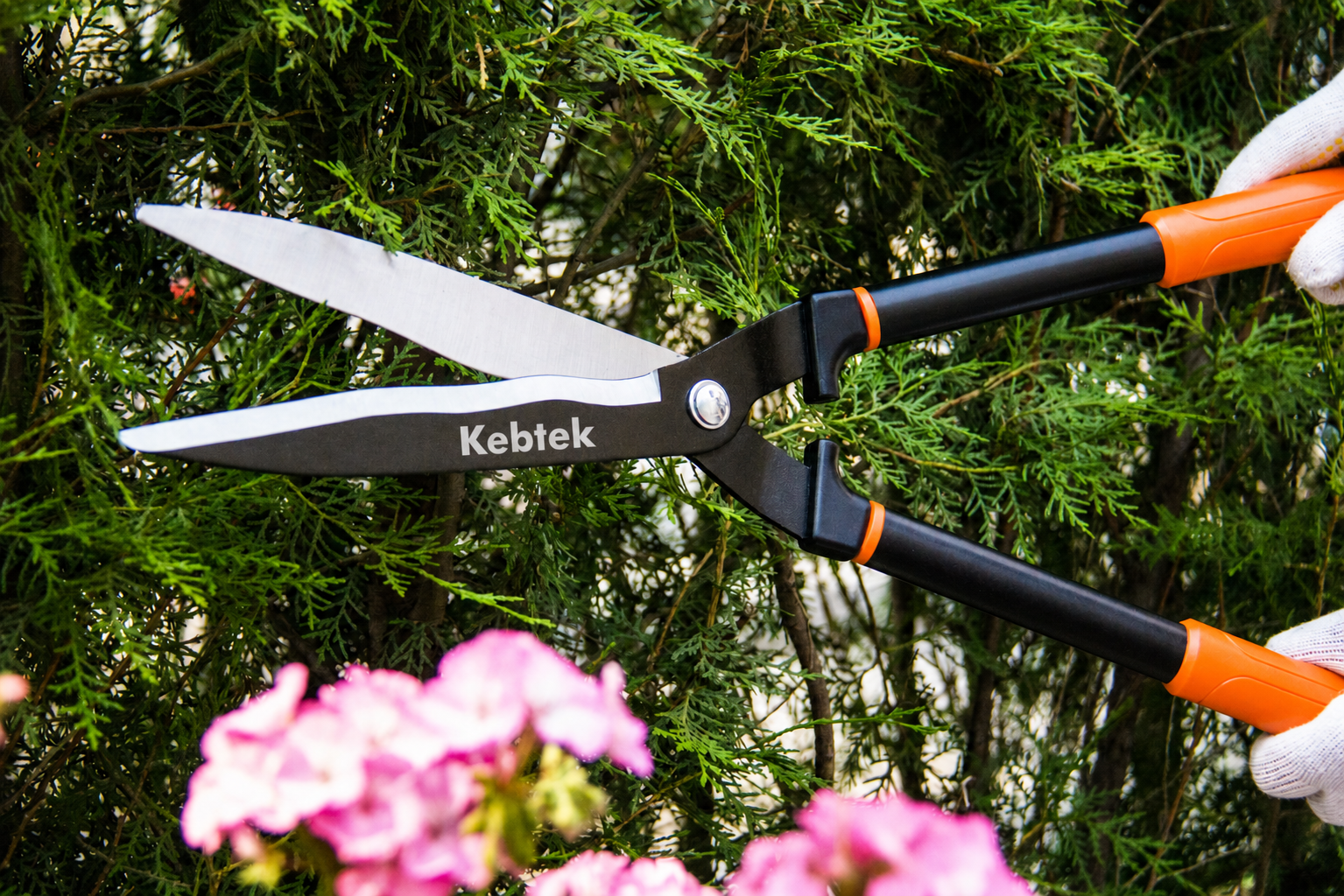 Kebtek 24.5Inch/620MM Heavy Duty Hedge Shears with Angled Shock-Absorbing Handle- KT2230-B
