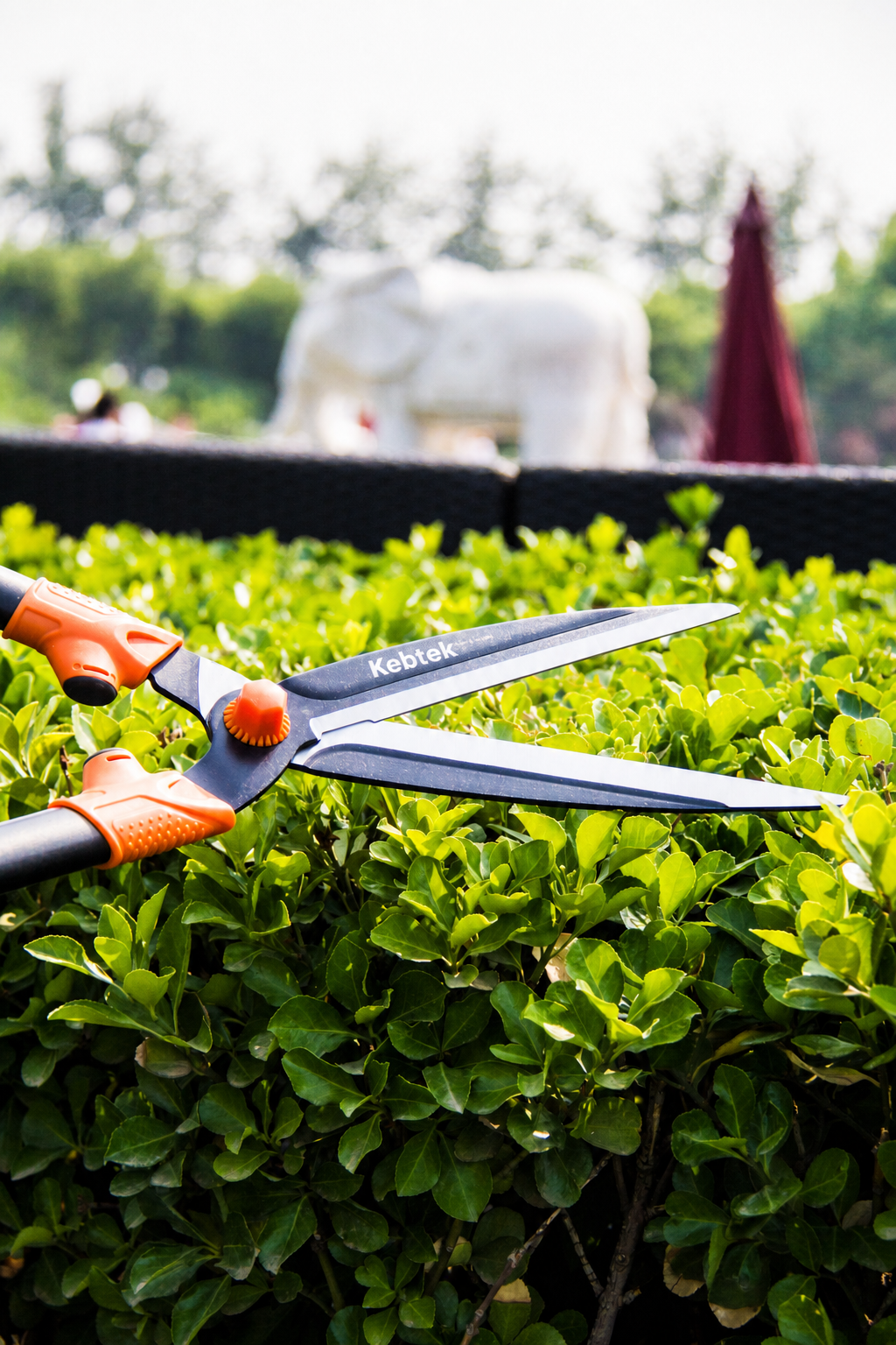 Kebtek Professional Hedge Shears with Adjustable Tension, 24.5"/620MM Lightweight Aluminum Handle Garden Clippers- KT2103