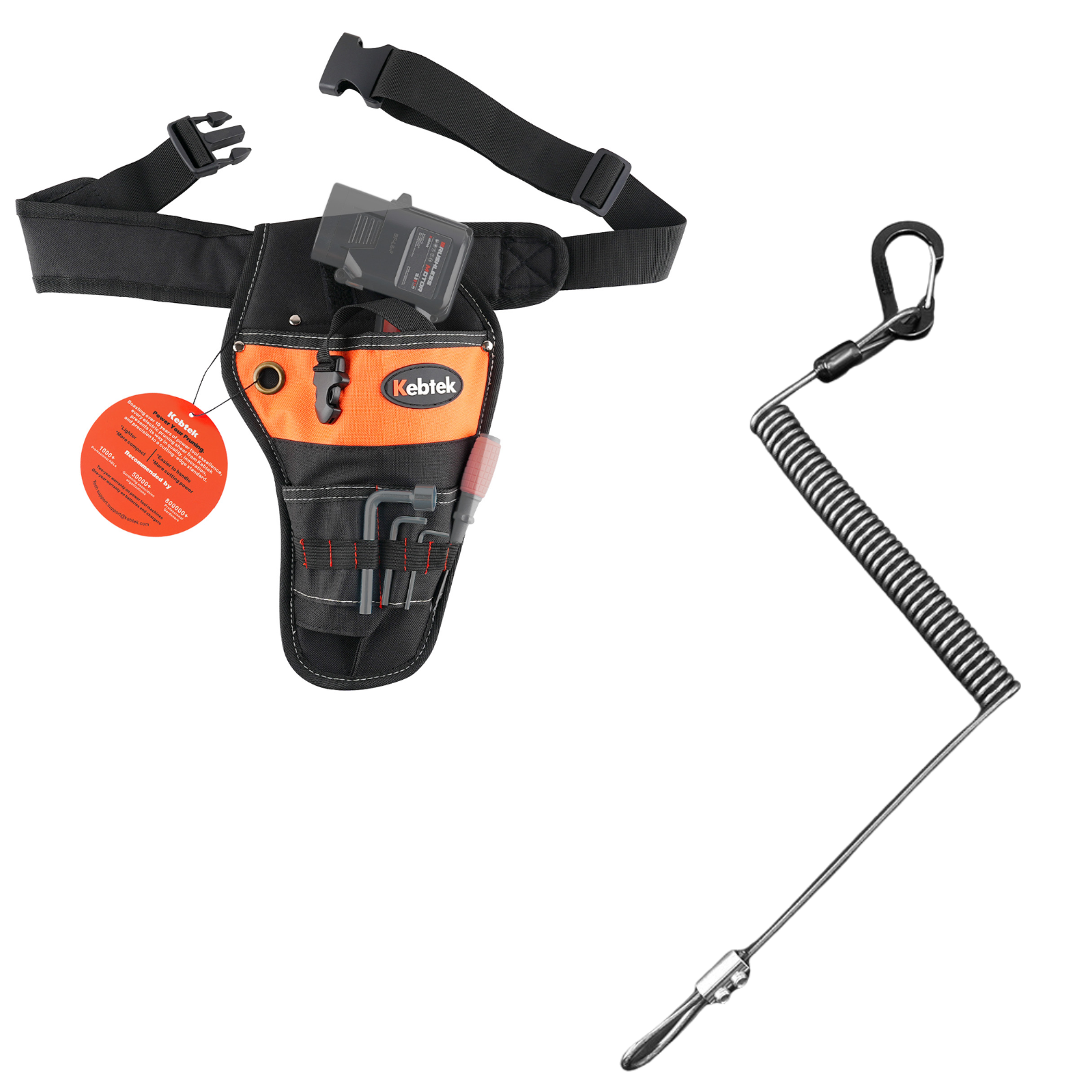 Telephone Rope Design Retractable Safety Tool Leash 