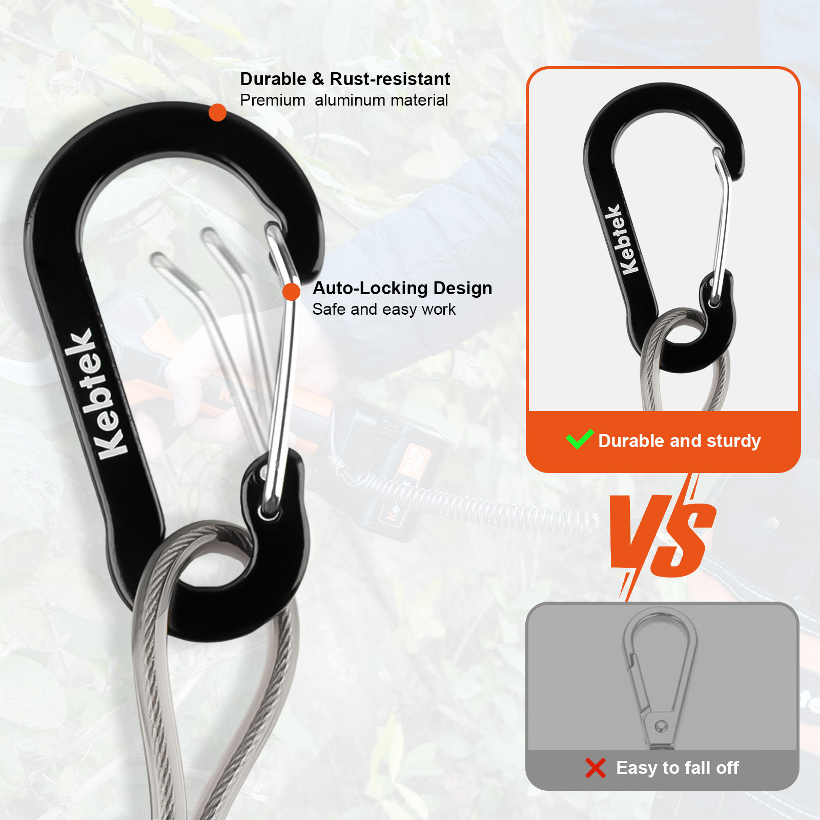 Telephone Rope Design Retractable Safety Tool Leash 