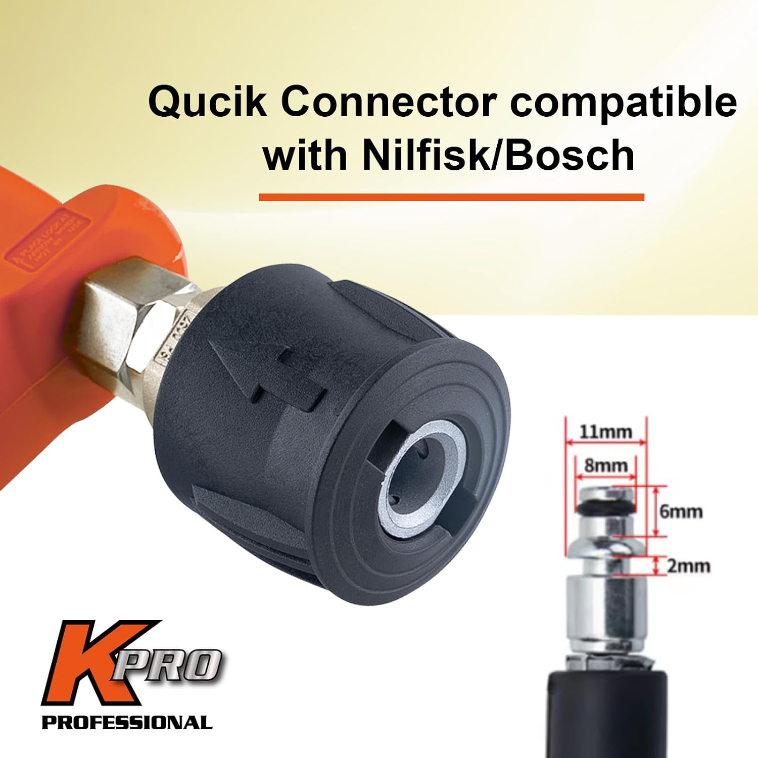 Pressure Washer Gun 5200 PSI with Foam Cannon 1L & 5 Nozzle Tips, 1/4" Quick Connector