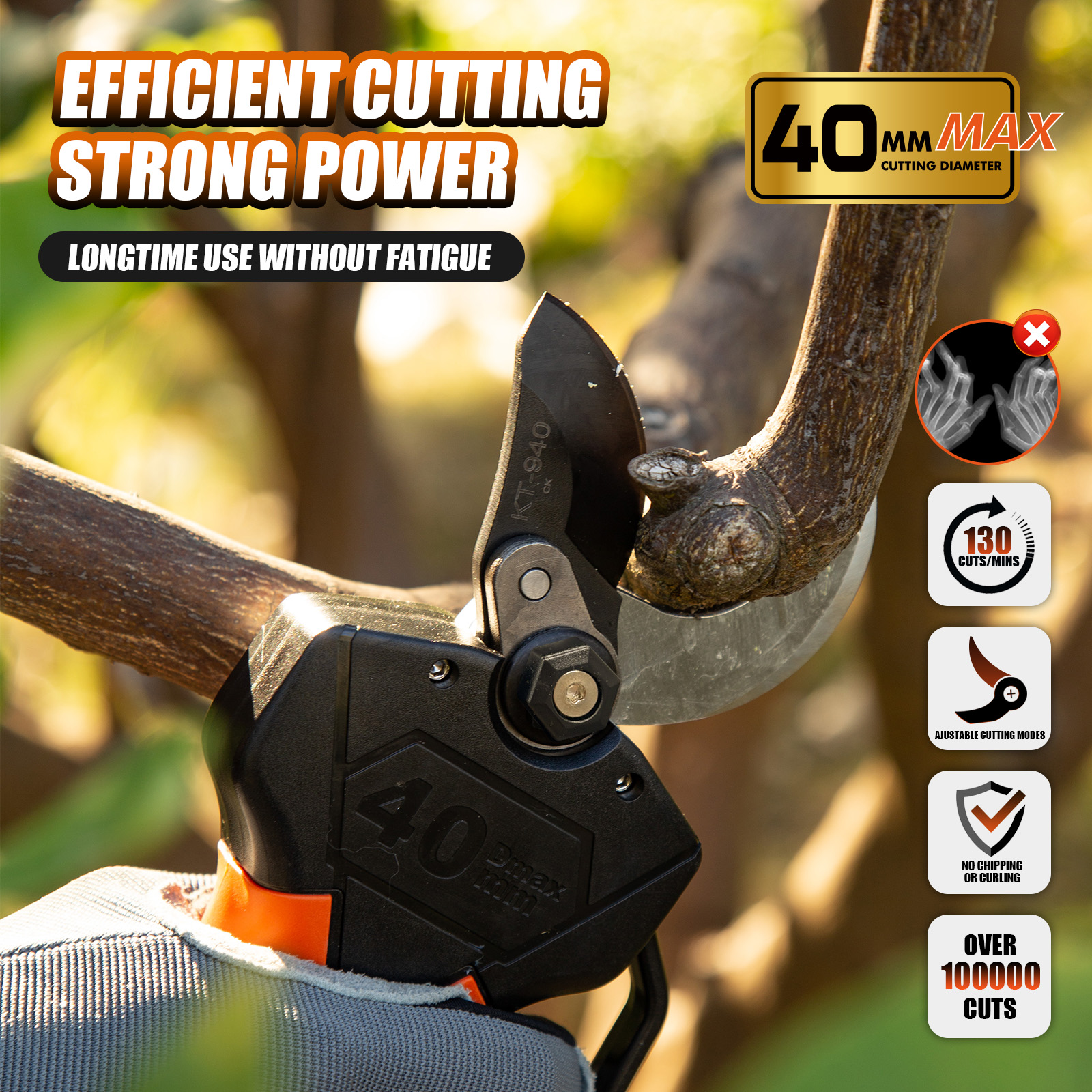 K-Pro 21V 40MM Electric Pruner KT940 (Bare Tool Machine Only )