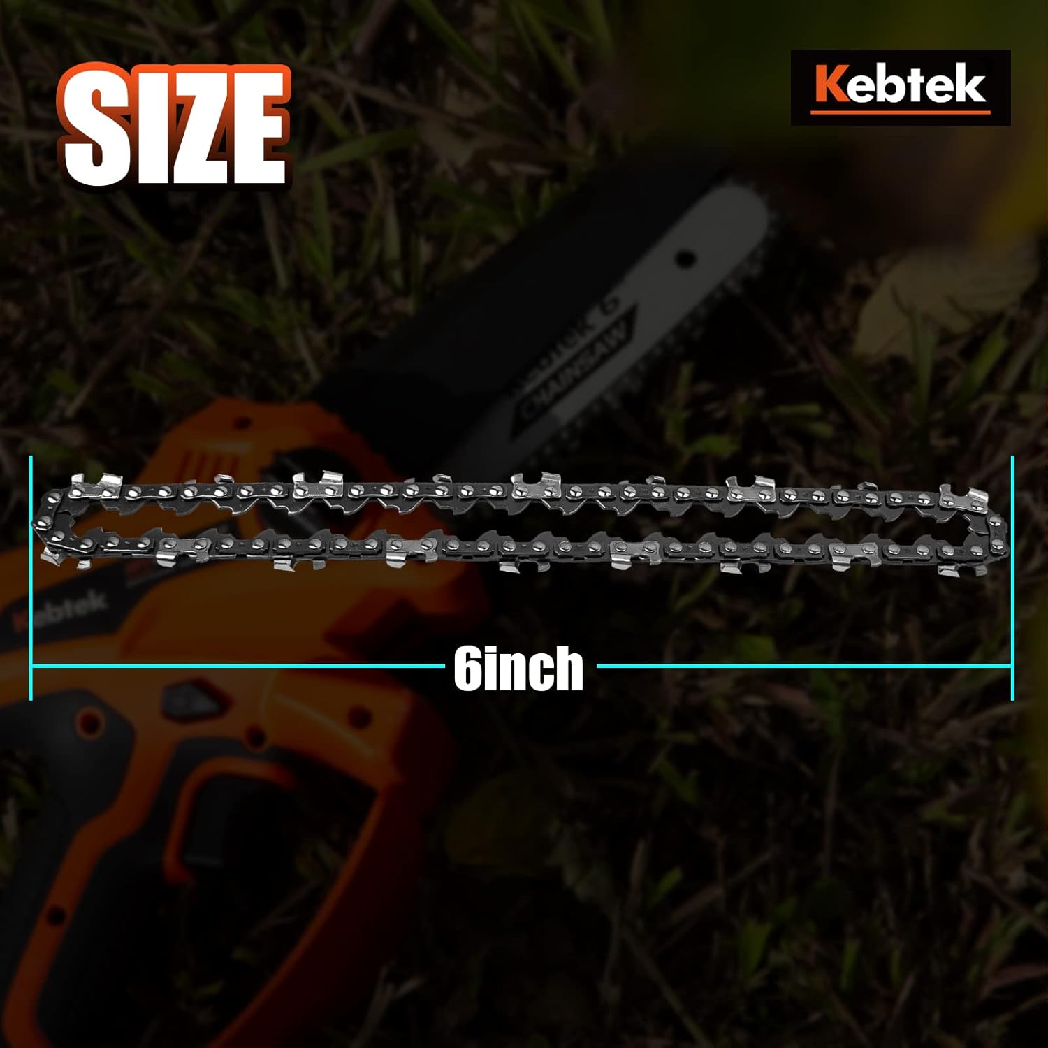 6 Inch Chainsaw Guide Plate & Chain for DLA-0017