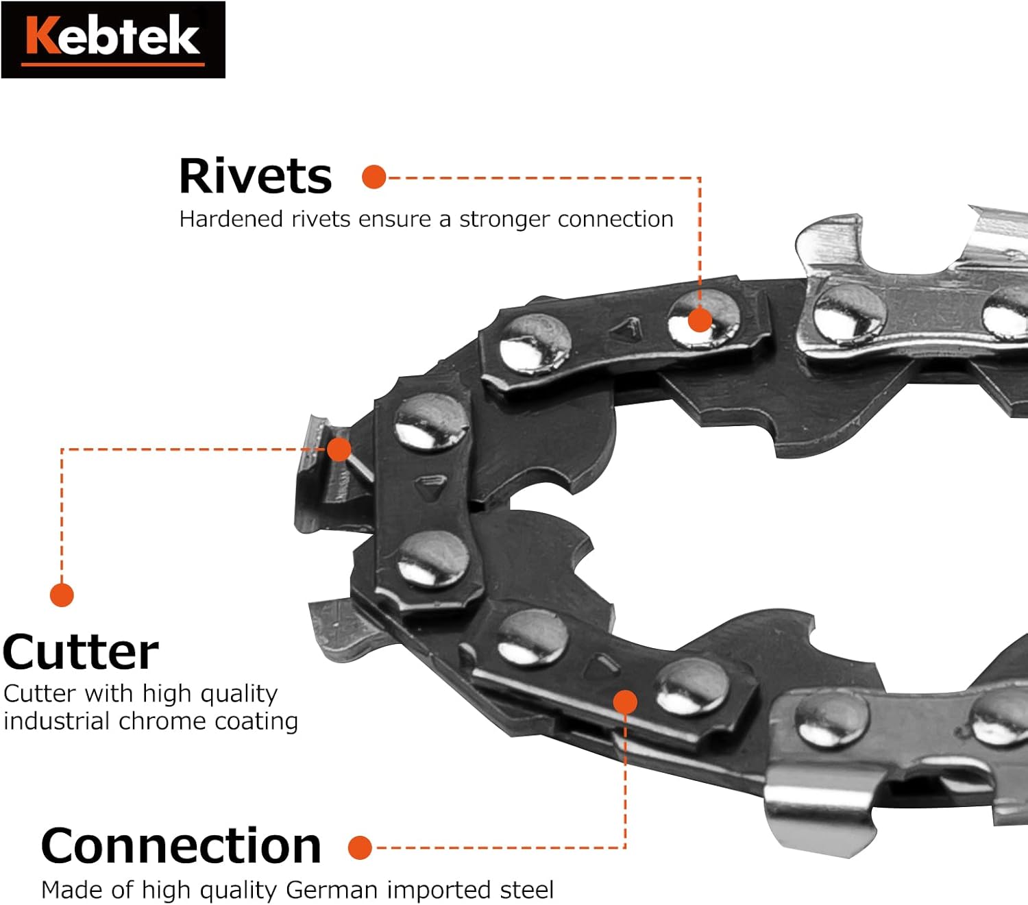 6 Inch Chainsaw Guide Plate & Chain for DLA-0017