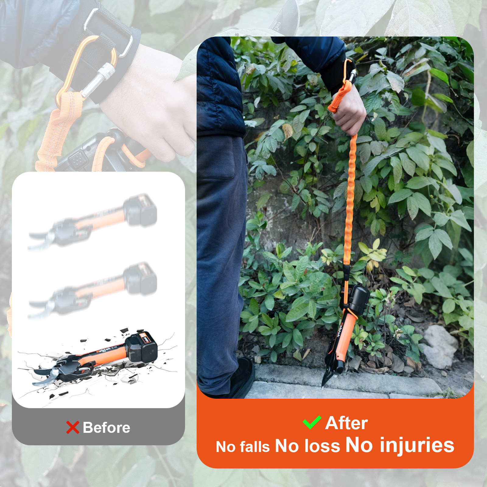 Retractable Safety Tool Leash- Can be tied to the wrist