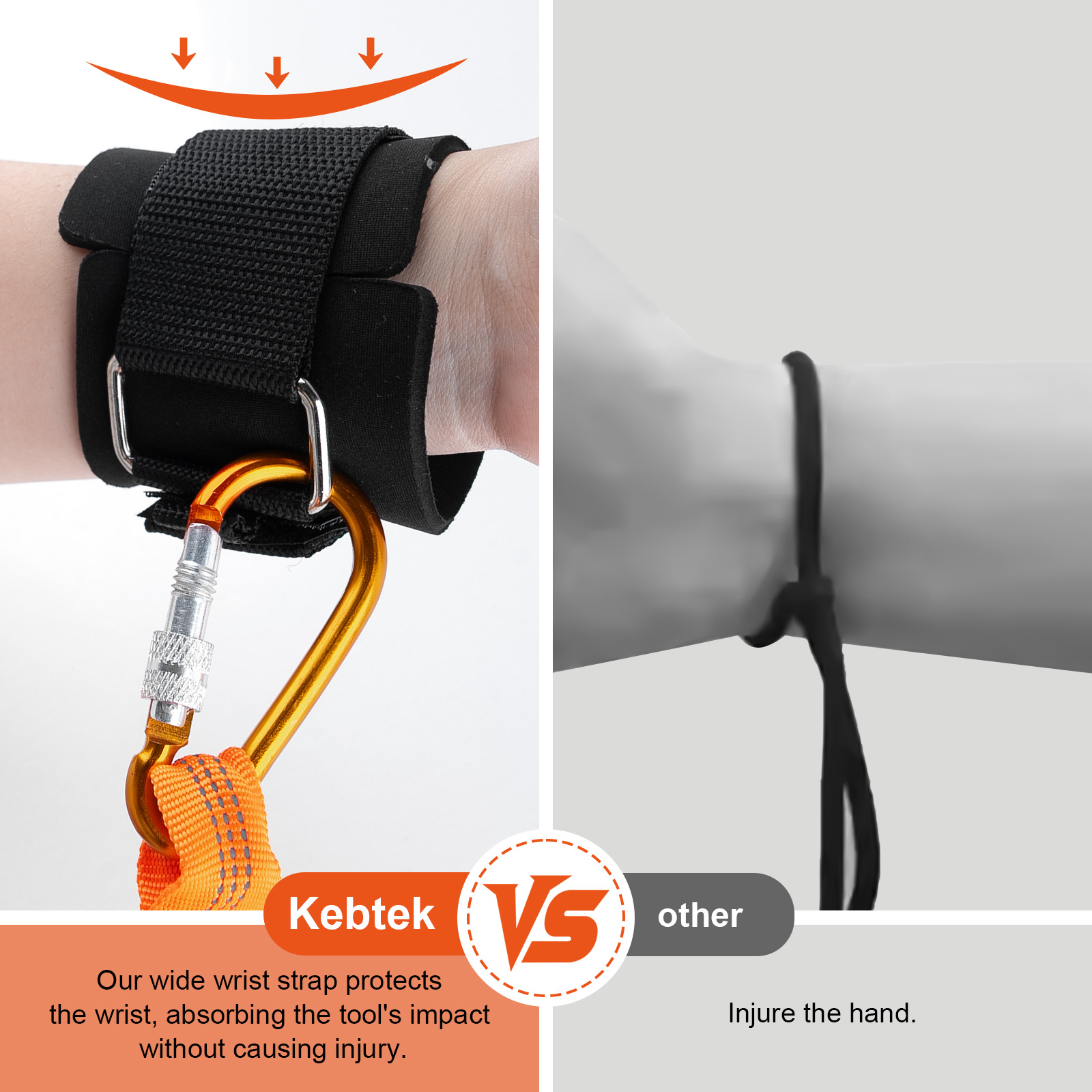 Retractable Safety Tool Leash- Can be tied to the wrist