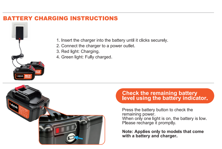 Kebtek KPRO 21V Cordless Brushless 8 inch Mini Chainsaw