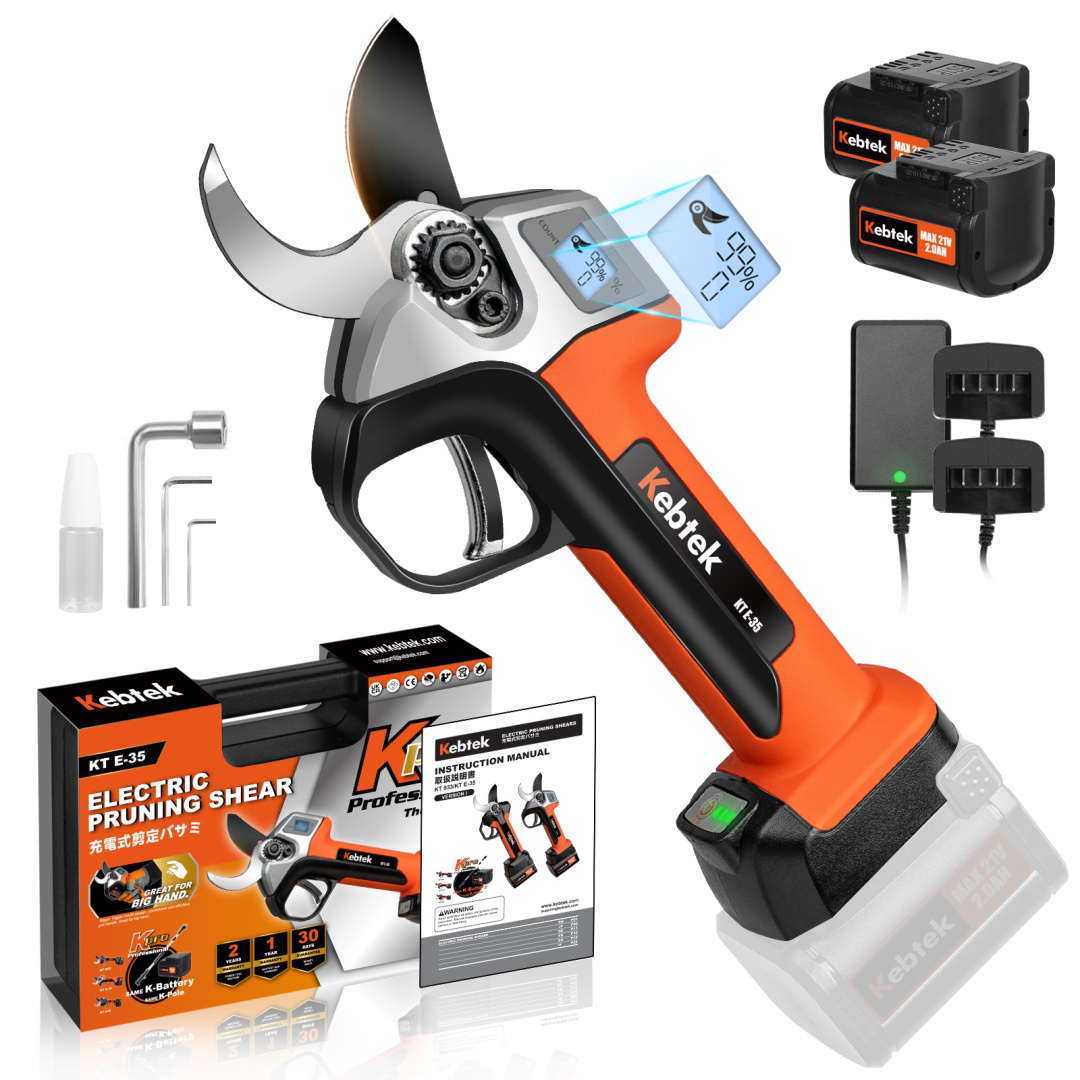 Professional Cordless Electric Pruning Shears, 35MM Brushless Battery