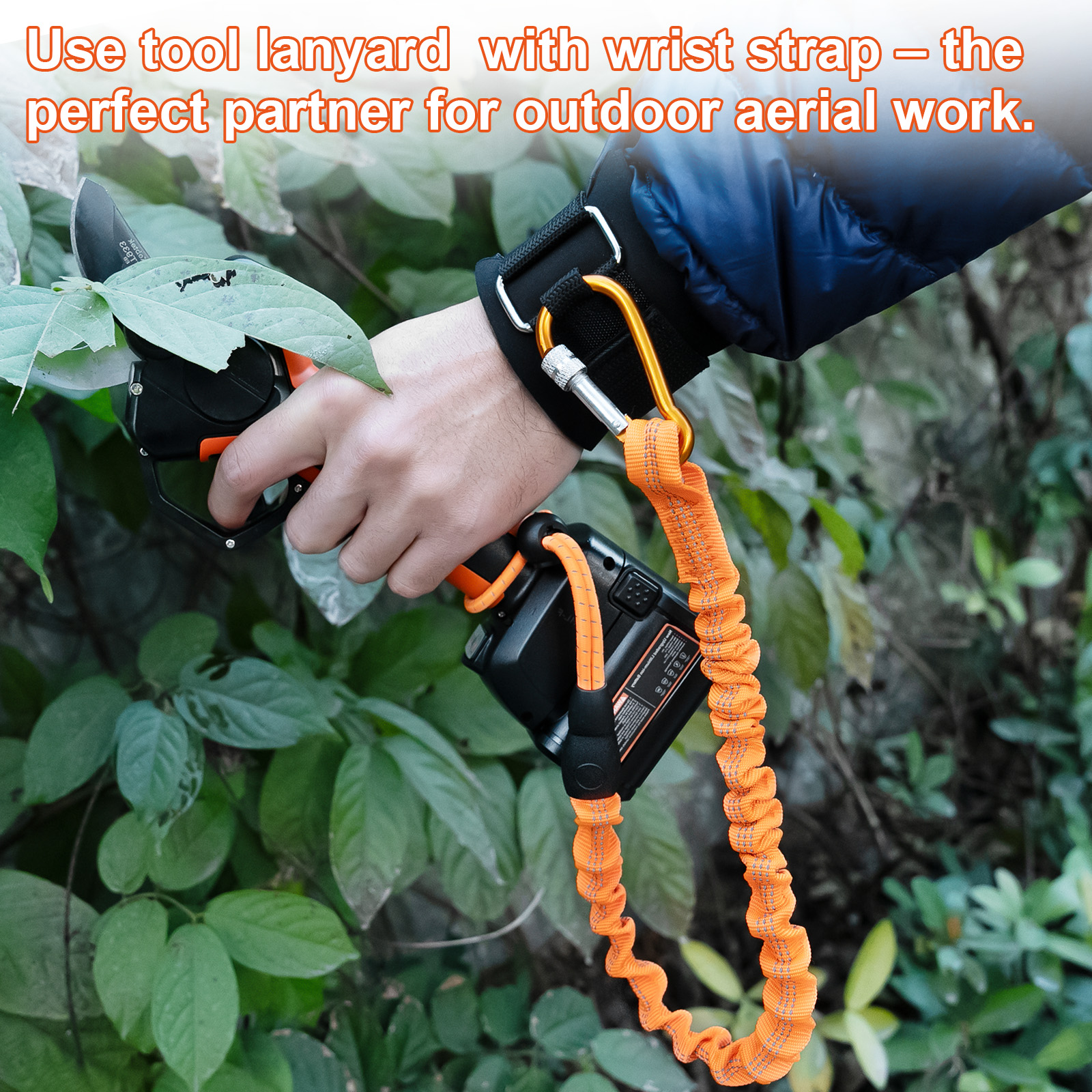 Retractable Safety Tool Leash- Can be tied to the wrist