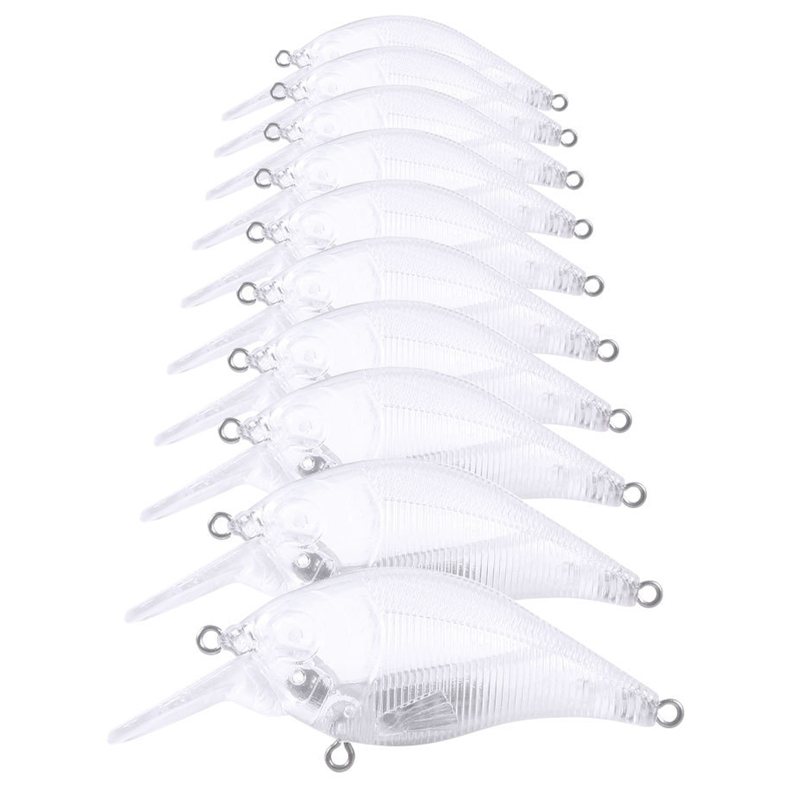 FREE FISHER 20pcs/Lot Crankbaits,Fishing Unpainted Lures,7.5cm 10g Blank Baits,DIY Crank Transparent Bait Embryo,Fishing Plugs 