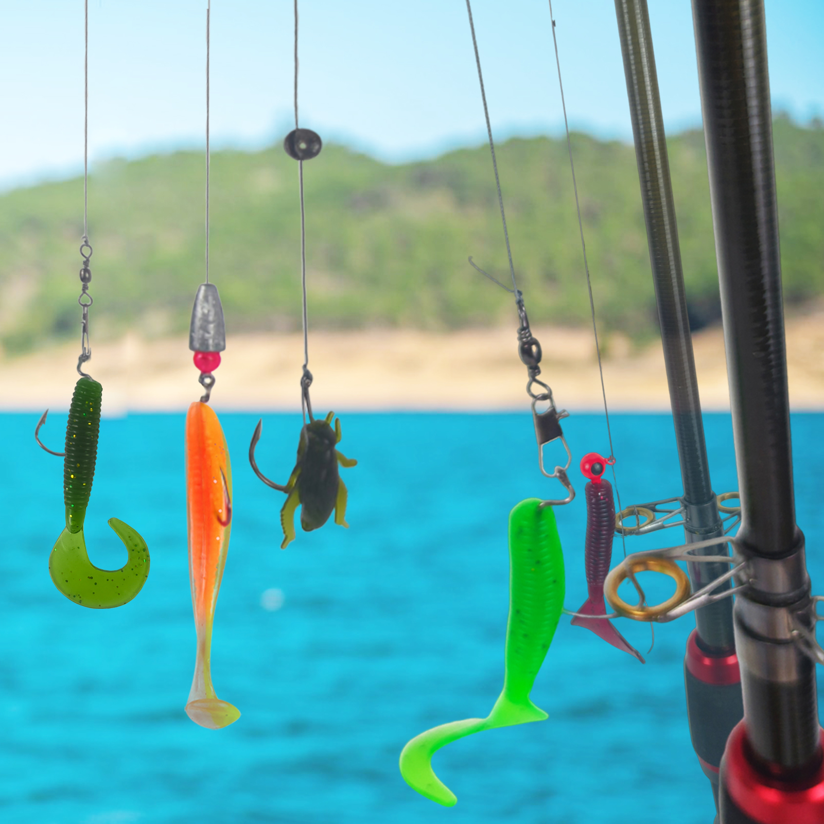 FREE FISHER Fishing Tackle Box,145pcs Fishing Lures Kit,VIB Minnow Popper,Soft Worm,Fishing Pliers Spinnerbait Hooks Accessories