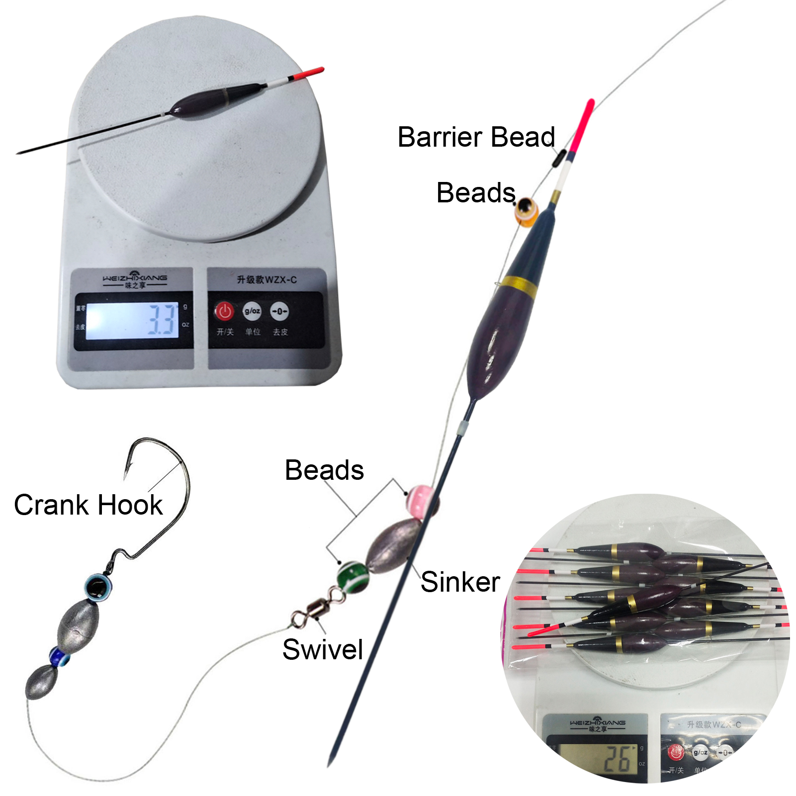 FREE FISHER 10Pcs Fishing Bobber Cork Floats 18.5cm 3g Antenna PAULOWNIA Wood Hard Long Tail Vertical Floats Tackle Accessory