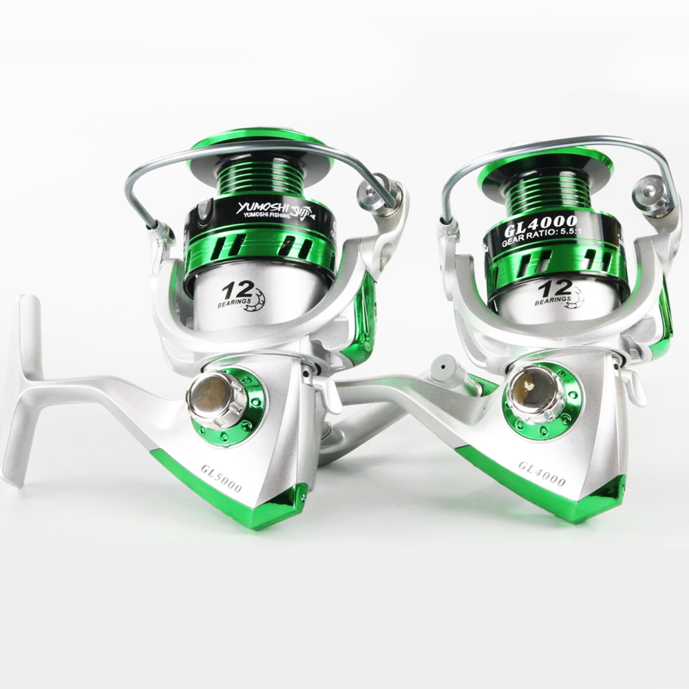 FREE FISHER Fishing Spinning Wheel Metal Spool 5.5:1 Ratio Fishing Reels 1000-7000 Smooth Ultralight Spinner Reels for Freshwater/Saltwater