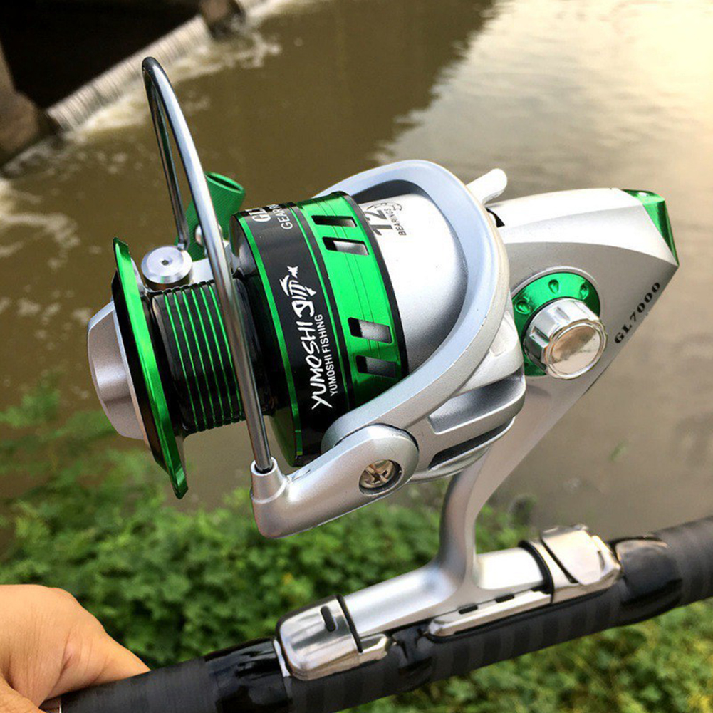 FREE FISHER Fishing Spinning Wheel Metal Spool 5.5:1 Ratio Fishing Reels 1000-7000 Smooth Ultralight Spinner Reels for Freshwater/Saltwater