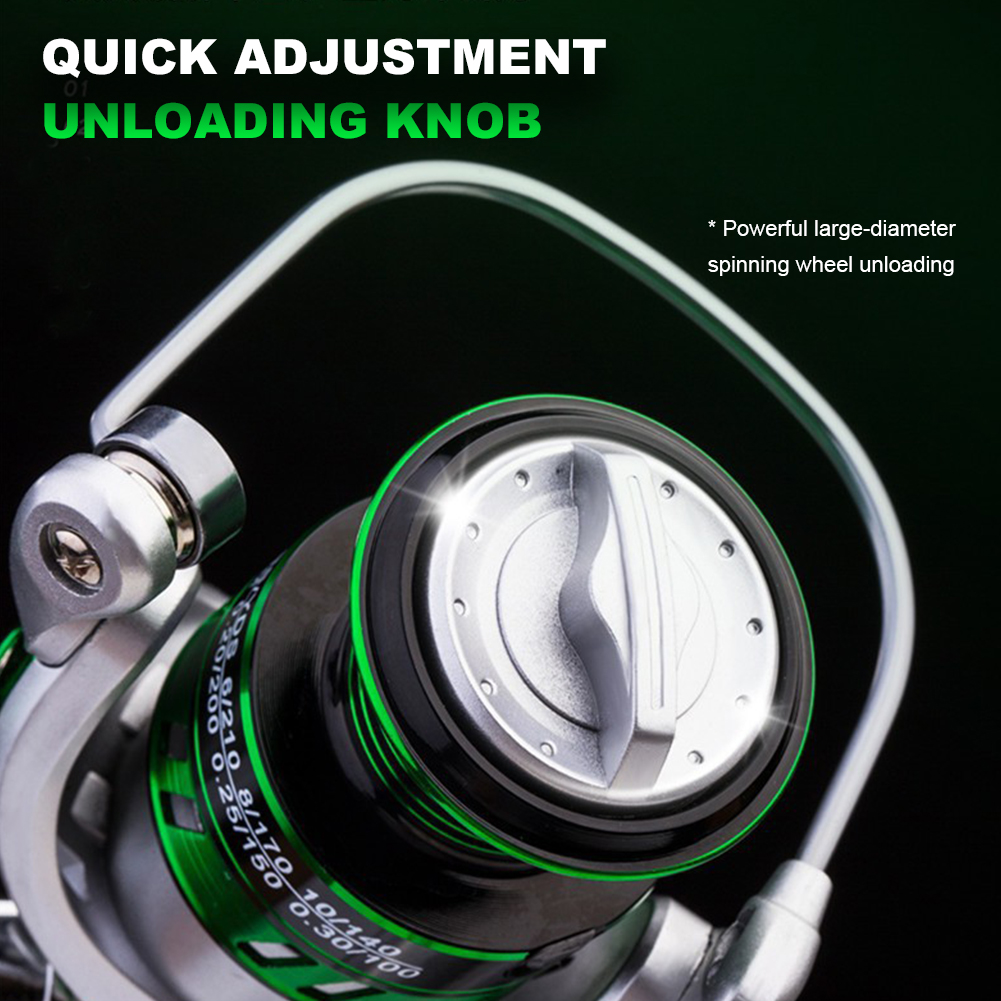 FREE FISHER Fishing Spinning Wheel Metal Spool 5.5:1 Ratio Fishing Reels 1000-7000 Smooth Ultralight Spinner Reels for Freshwater/Saltwater