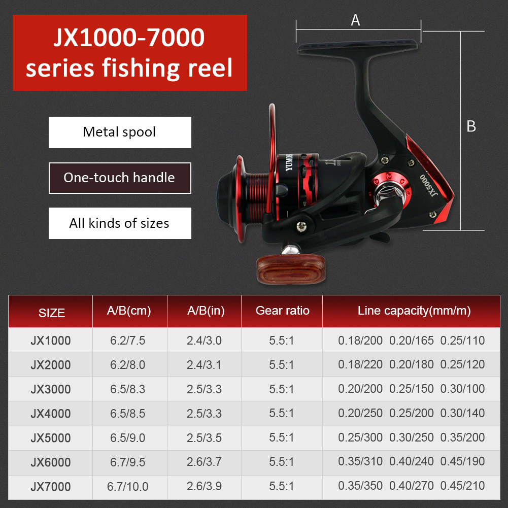 FREE FISHER Fishing Spinning Wheel Wood Handle Metal Spool 12+1BB Fishing Reels Ultralight Spinnning Reels for Freshwater/Saltwater