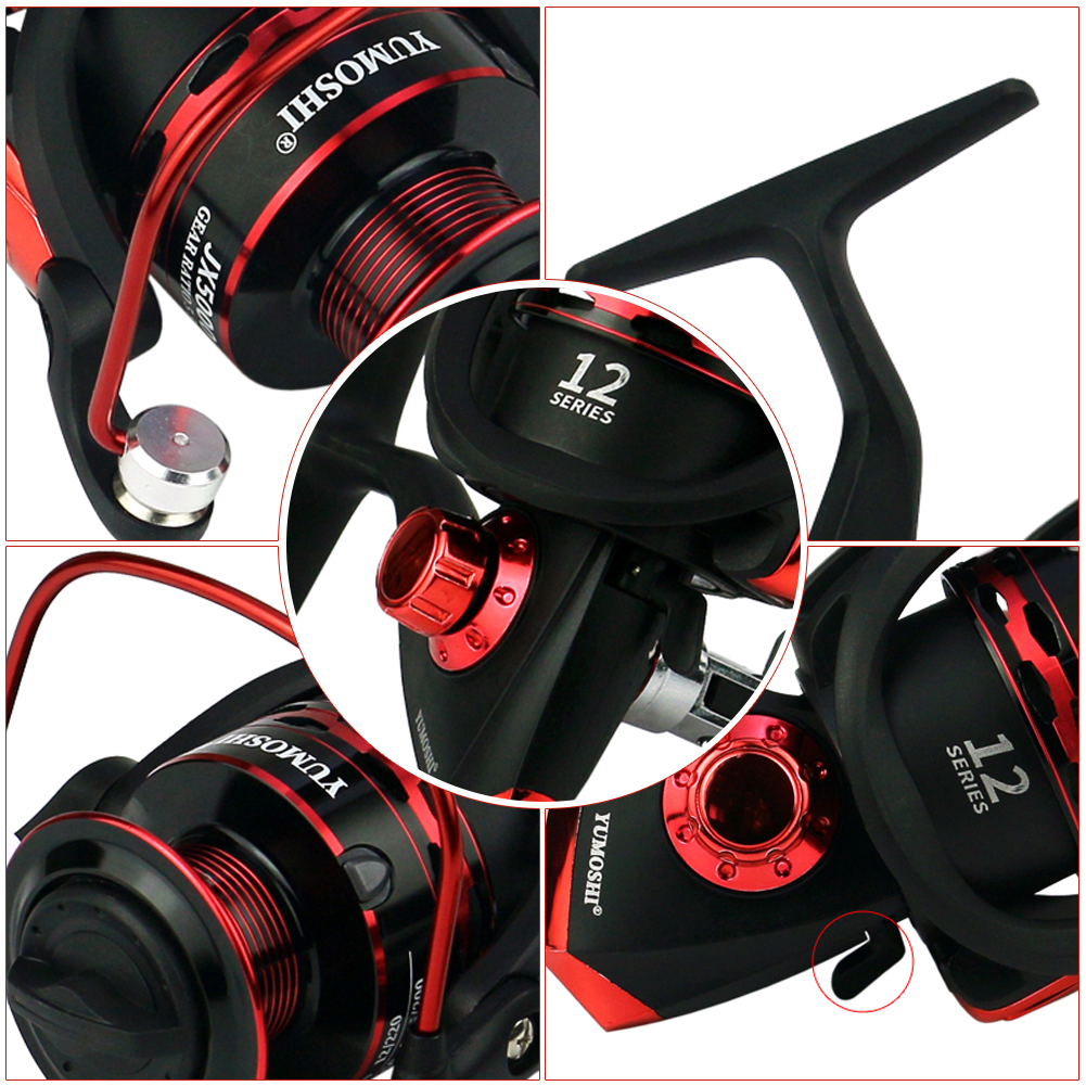 FREE FISHER Fishing Spinning Wheel Wood Handle Metal Spool 12+1BB Fishing Reels Ultralight Spinnning Reels for Freshwater/Saltwater