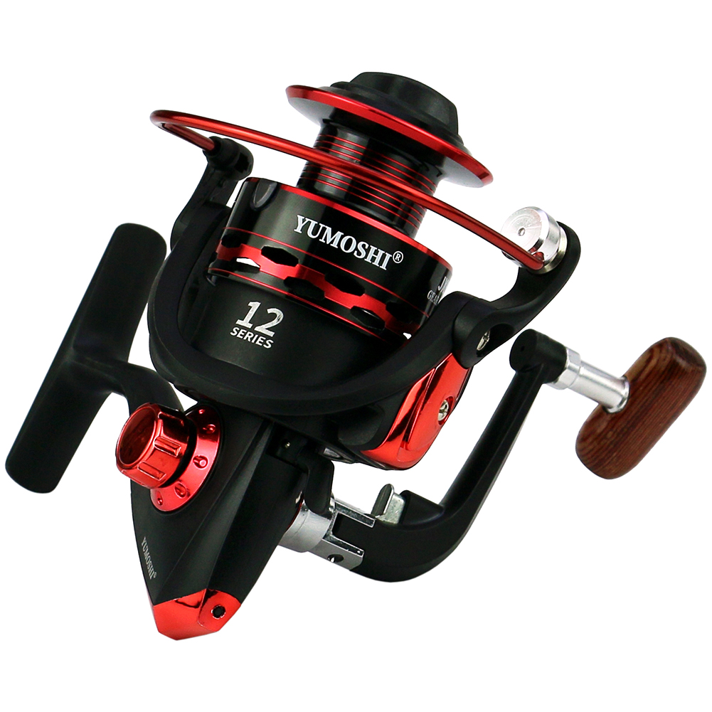 FREE FISHER Fishing Spinning Wheel Wood Handle Metal Spool 12+1BB Fishing Reels Ultralight Spinnning Reels for Freshwater/Saltwater