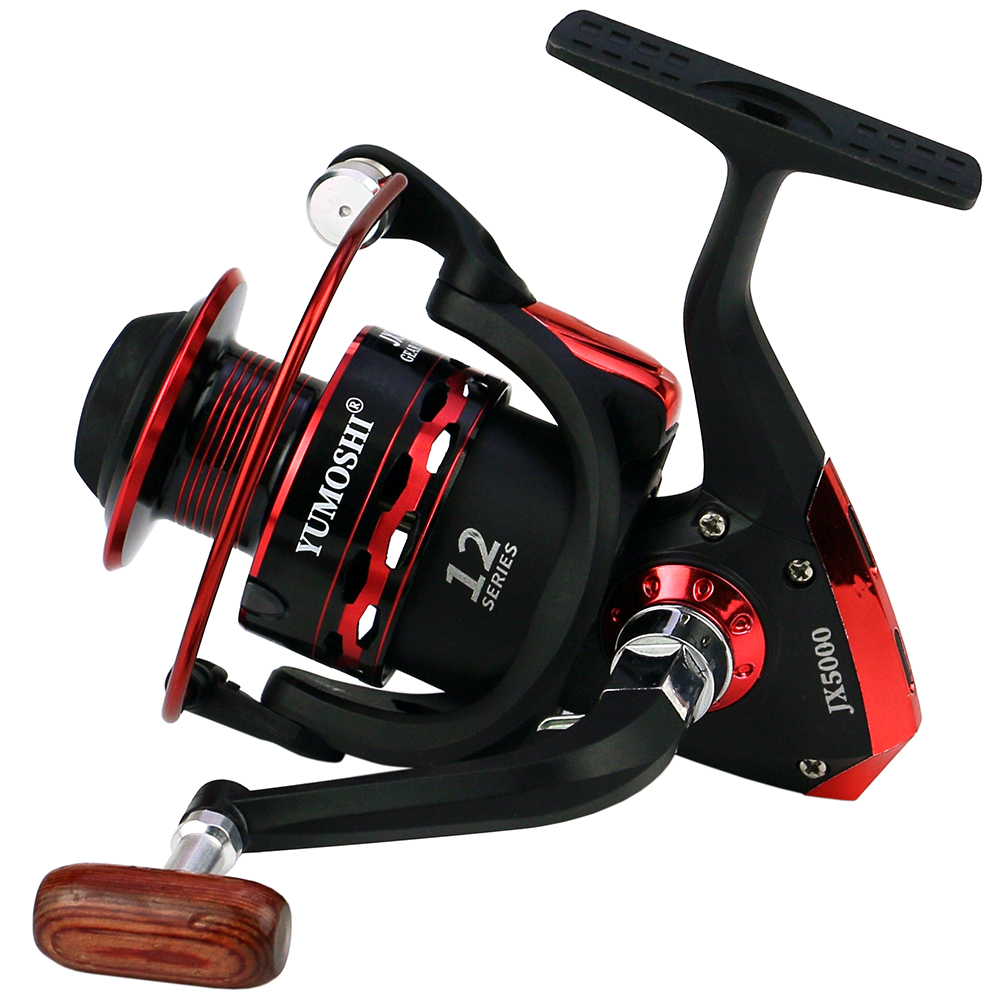 FREE FISHER Fishing Spinning Wheel Wood Handle Metal Spool 12+1BB Fishing Reels Ultralight Spinnning Reels for Freshwater/Saltwater