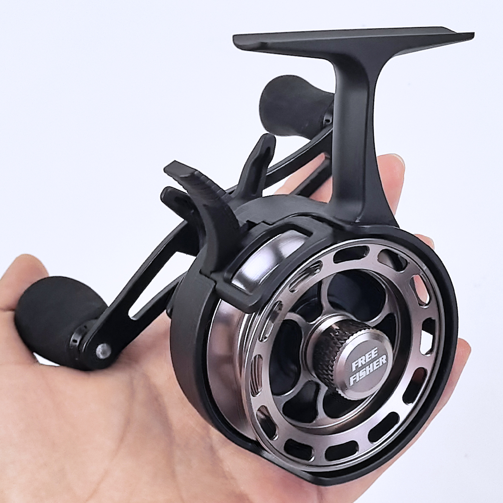 FREE FISHER Ice Fishing Reel Metal High Speed 3.2:1 Ultra Smooth Fishing Fly Wheel 3+1BB Portable Winter Fishing Raft Reel