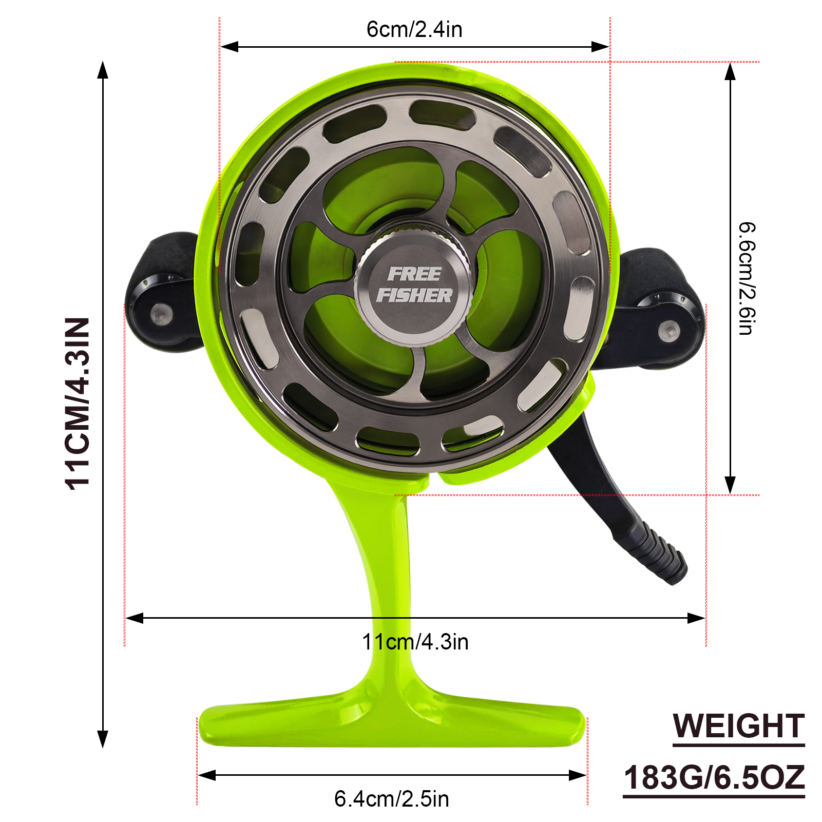 FREE FISHER Ice Fishing Reel Metal High Speed 3.2:1 Ultra Smooth Fishing Fly Wheel 3+1BB Portable Winter Fishing Raft Reel