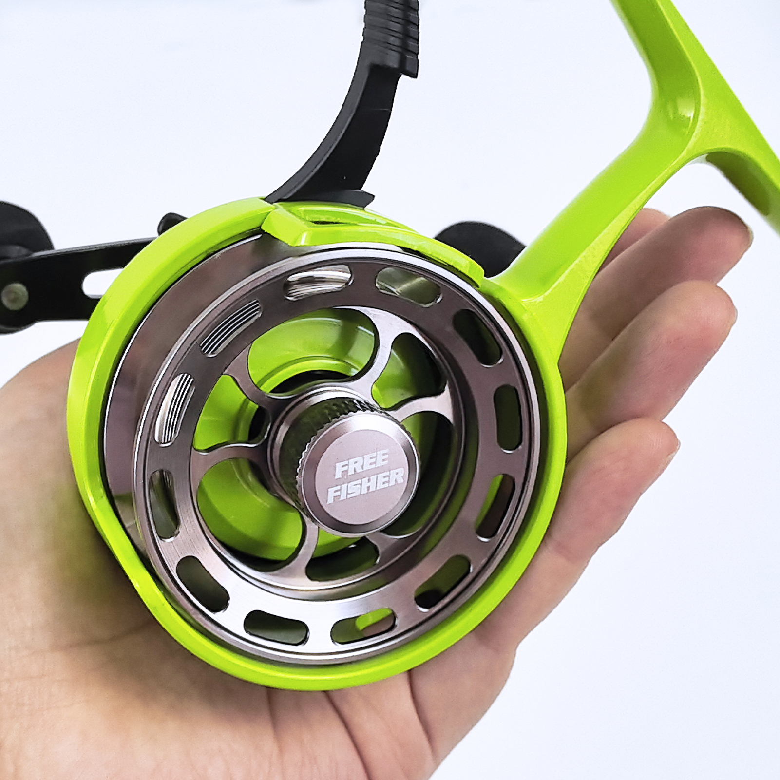 FREE FISHER Ice Fishing Reel Metal High Speed 3.2:1 Ultra Smooth Fishing Fly Wheel 3+1BB Portable Winter Fishing Raft Reel