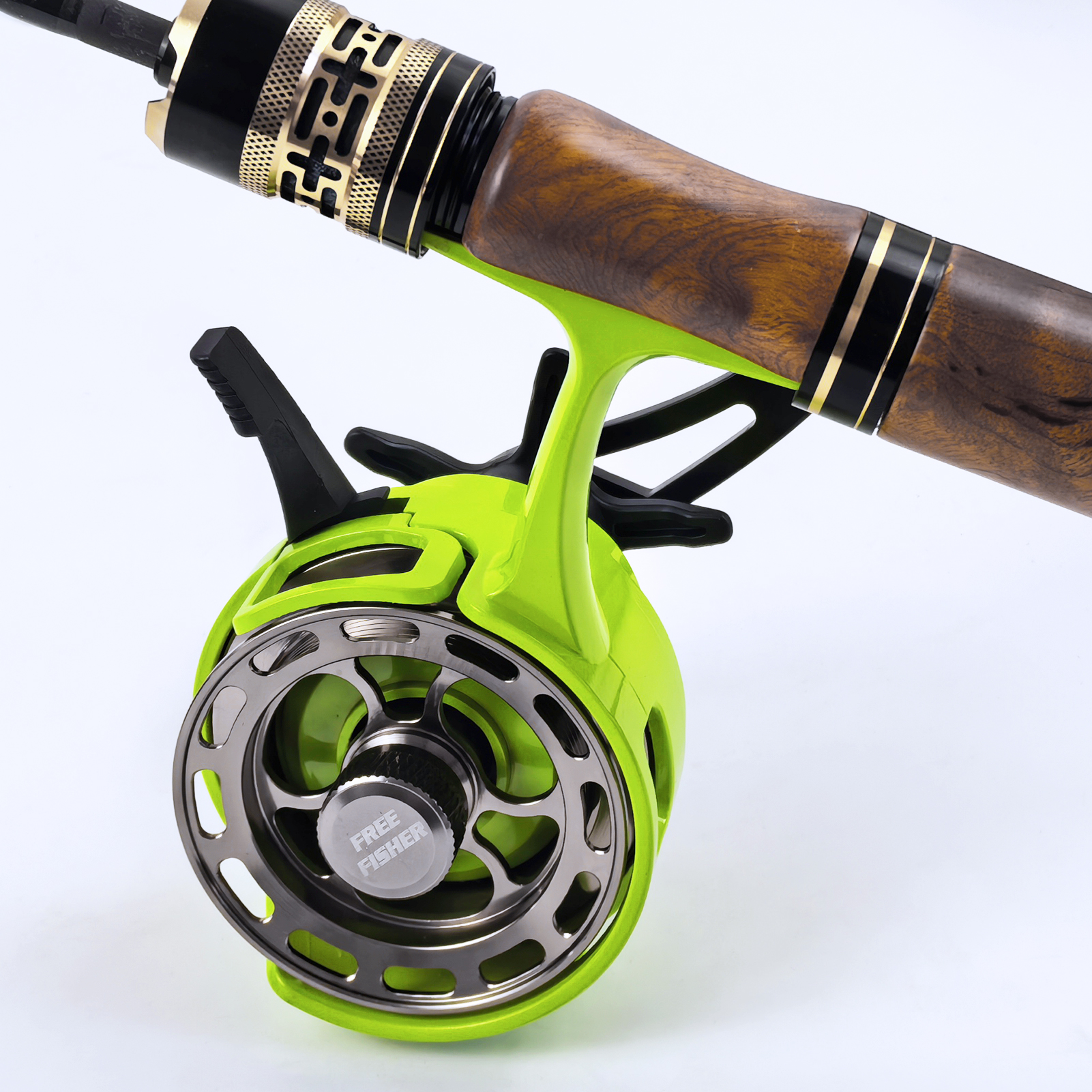 FREE FISHER Ice Fishing Reel Metal High Speed 3.2:1 Ultra Smooth Fishing Fly Wheel 3+1BB Portable Winter Fishing Raft Reel