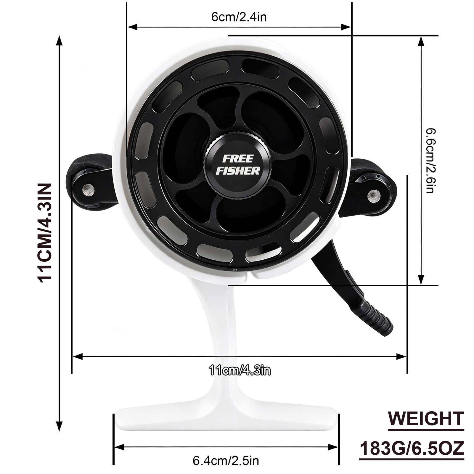 FREE FISHER Ice Fishing Reel Metal High Speed 3.2:1 Ultra Smooth Fishing Fly Wheel 3+1BB Portable Winter Fishing Raft Reel