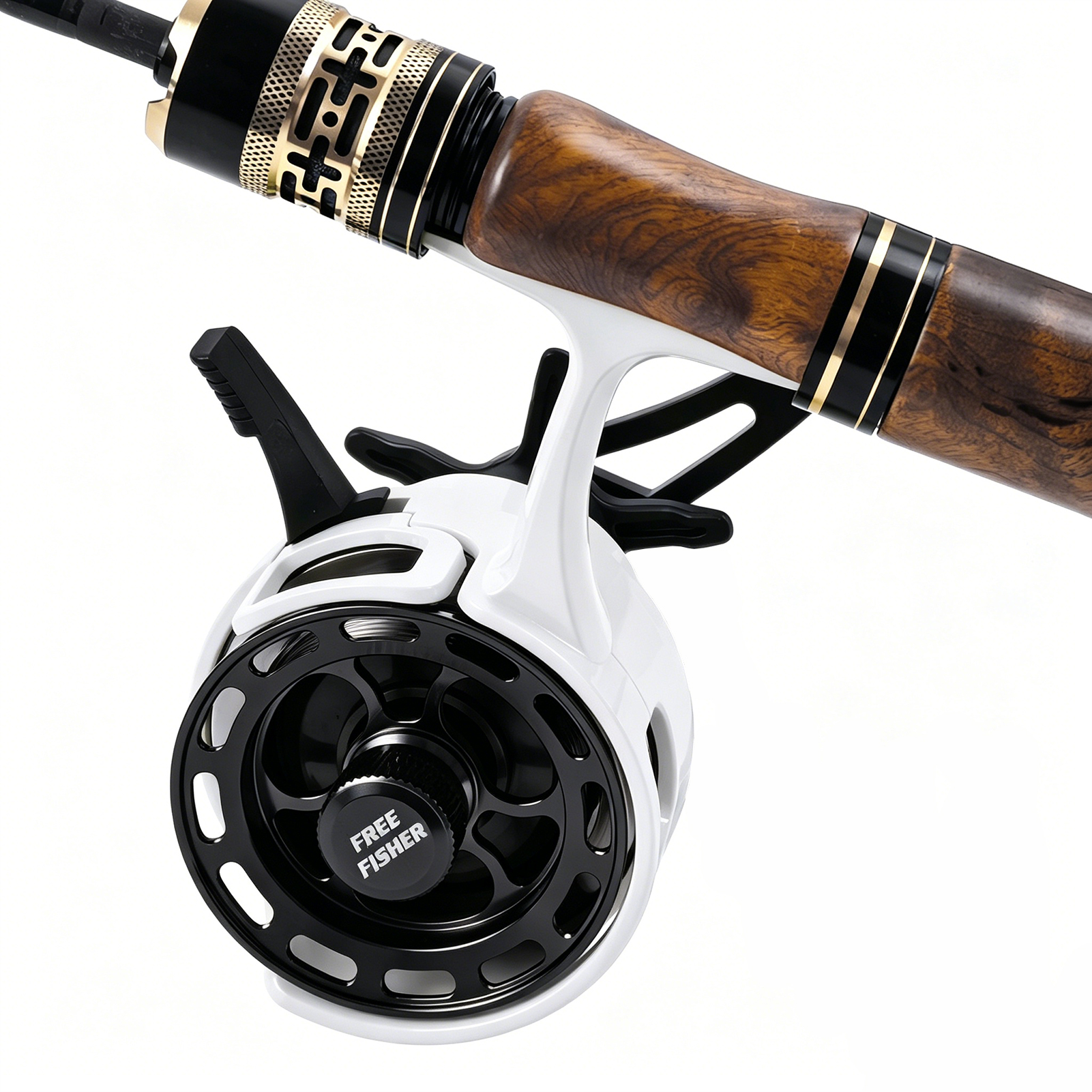 FREE FISHER Ice Fishing Reel Metal High Speed 3.2:1 Ultra Smooth Fishing Fly Wheel 3+1BB Portable Winter Fishing Raft Reel