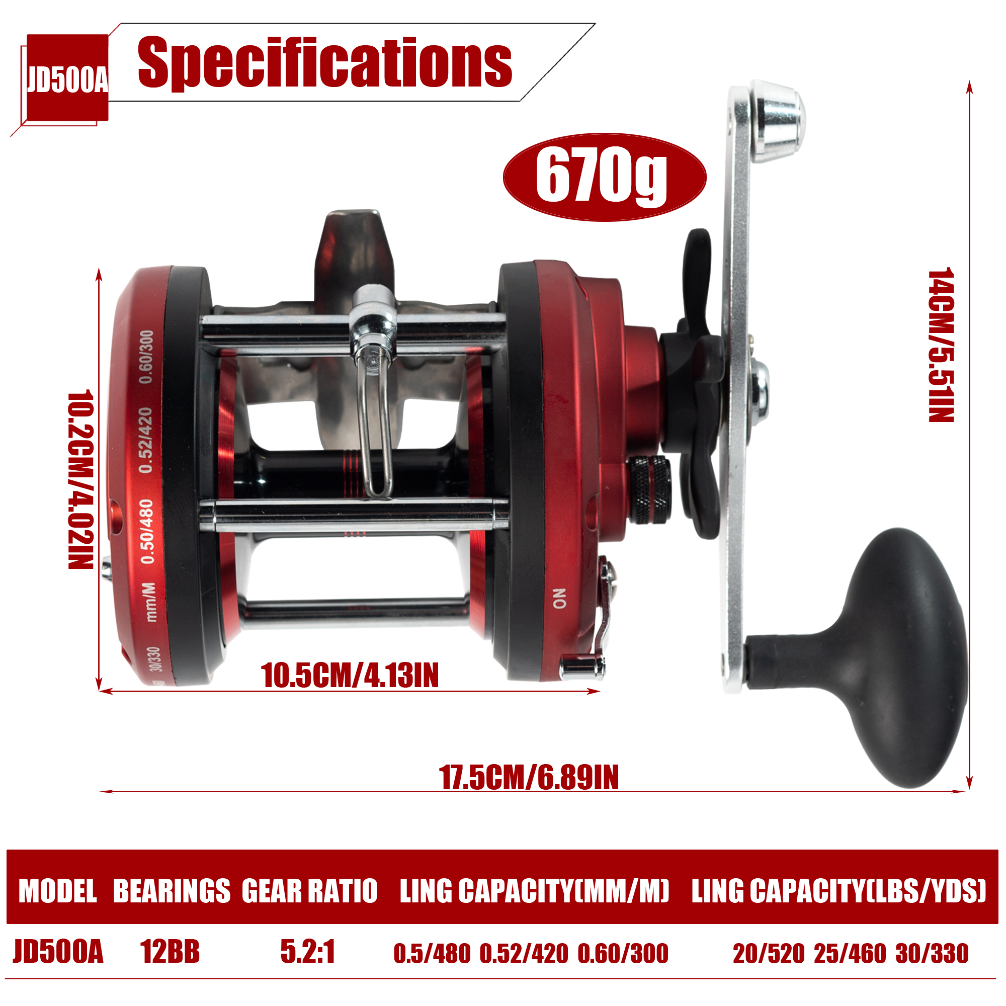 FREE FISHER 1pcs Fishing Drum Reel Metal Spool Right Hand 12BB Strong Trolling Reels Boat Sea Fishing Wheels Spinning Bait Casting Fish Reels