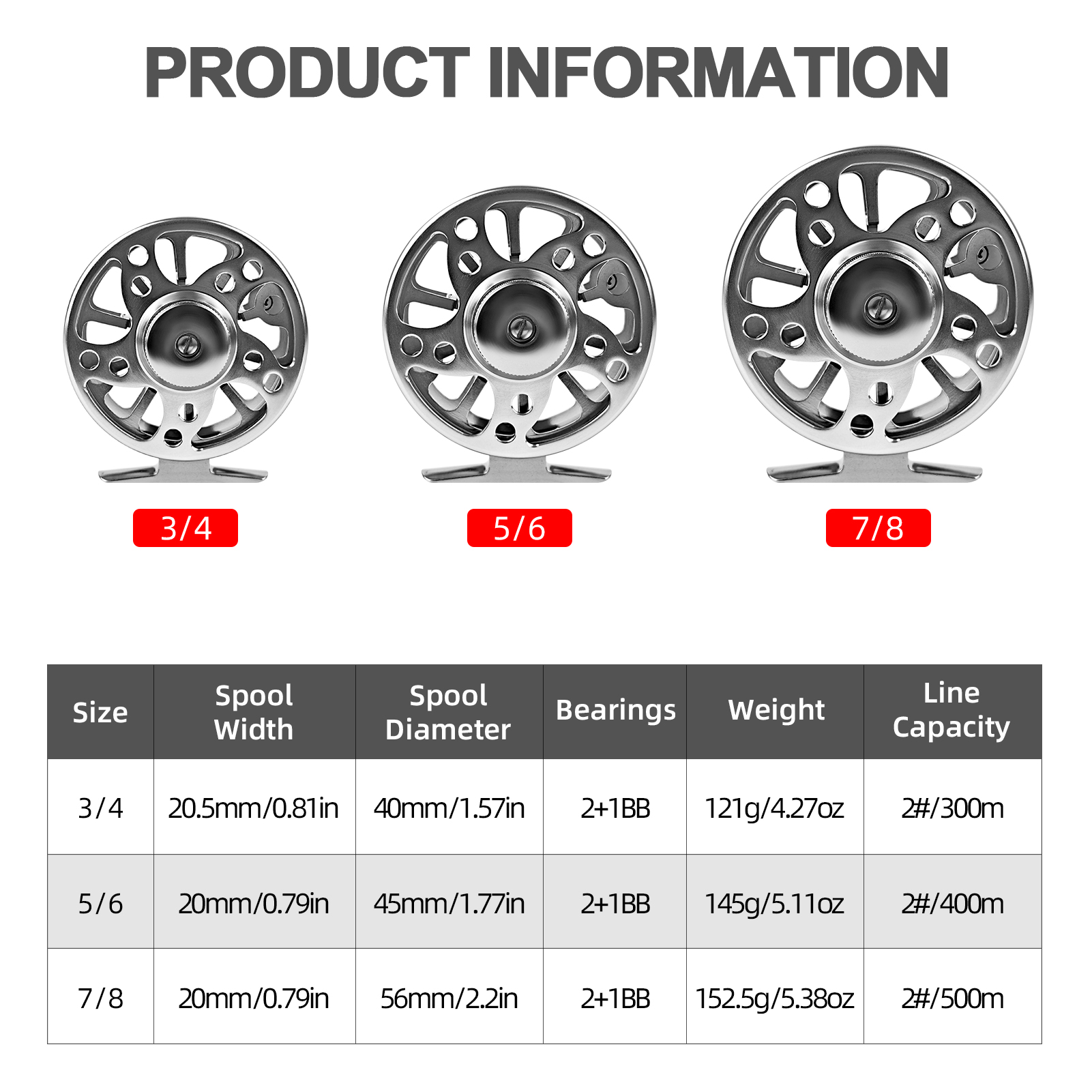 FREE FISHER Fly Fishing Reels,Aluminum Alloy Fly Reel,2+1BB Anti-Corrosion Bearings Ultra-Smooth Drag System CNC-Machined Wheel