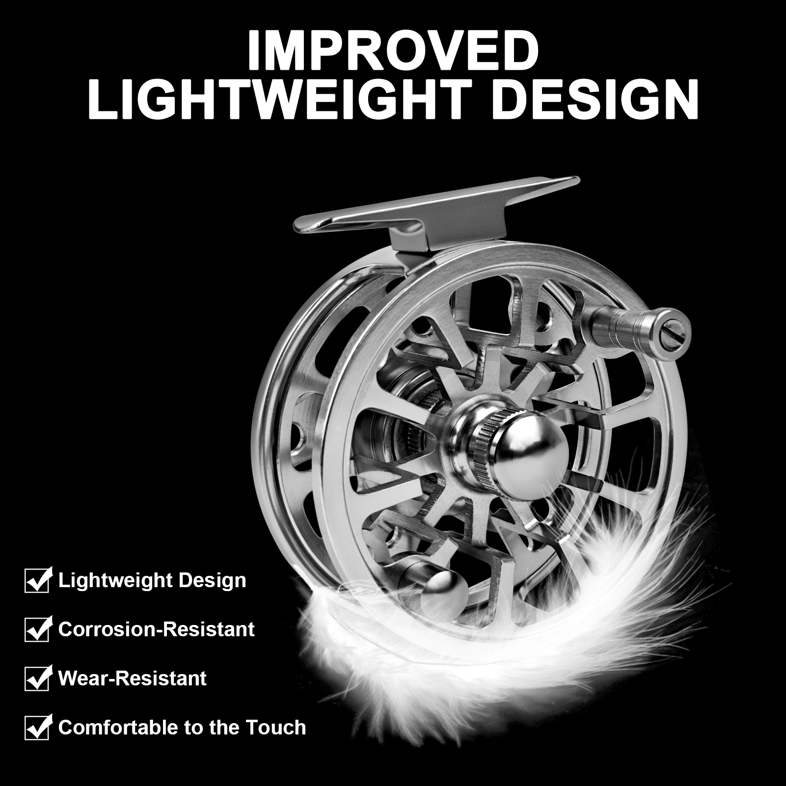 FREE FISHER Fly Fishing Reels,Aluminum Alloy Fly Reel,2+1BB Anti-Corrosion Bearings Ultra-Smooth Drag System CNC-Machined Wheel